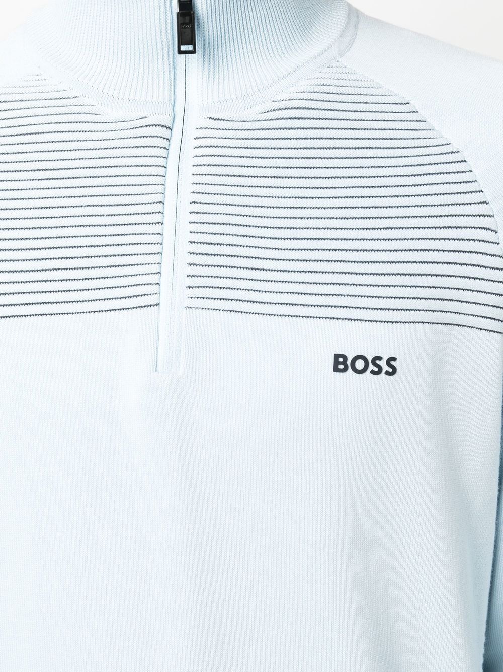 striped half-zip jumper - 5