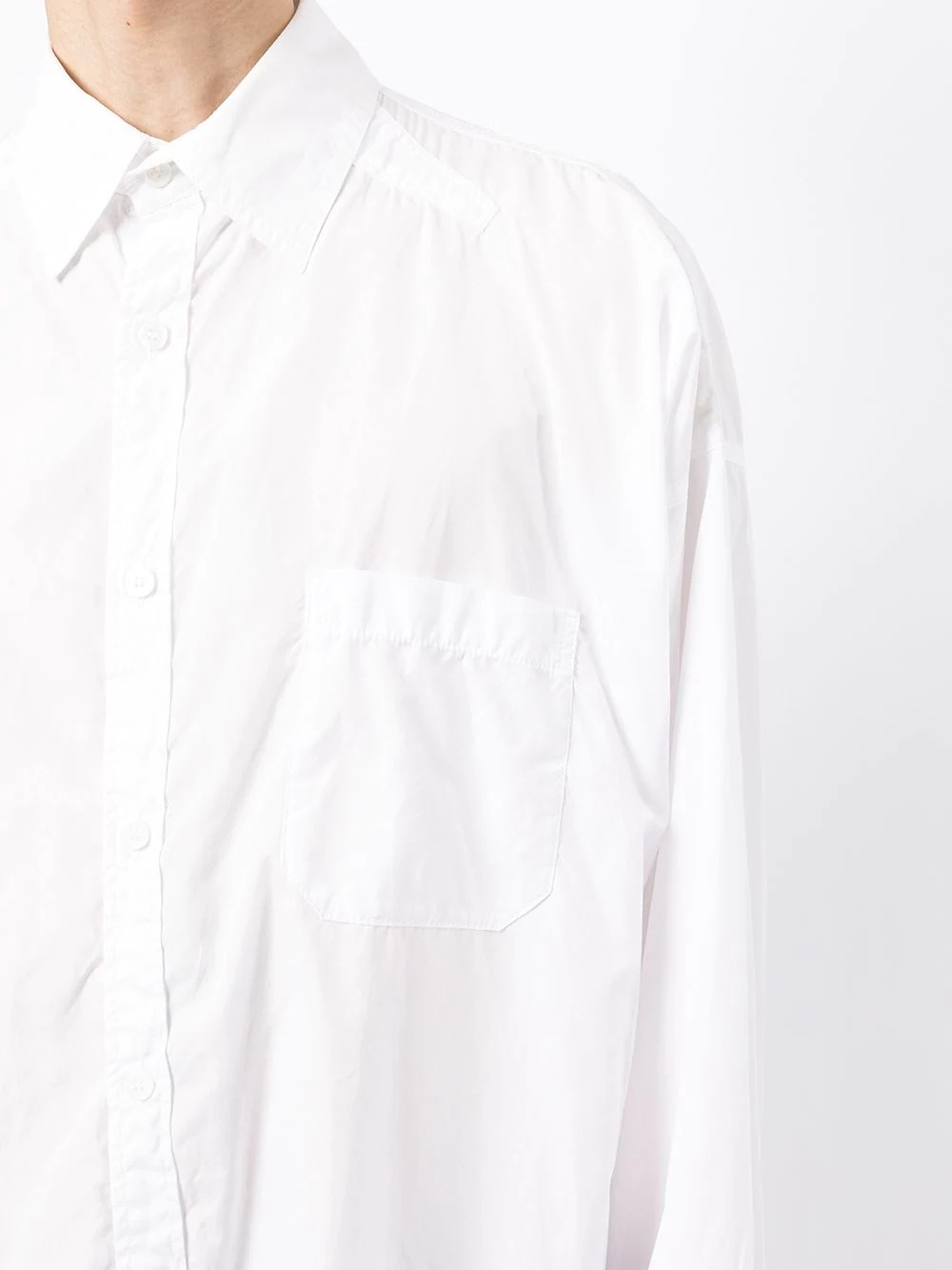 long-length crease-effect shirt - 5