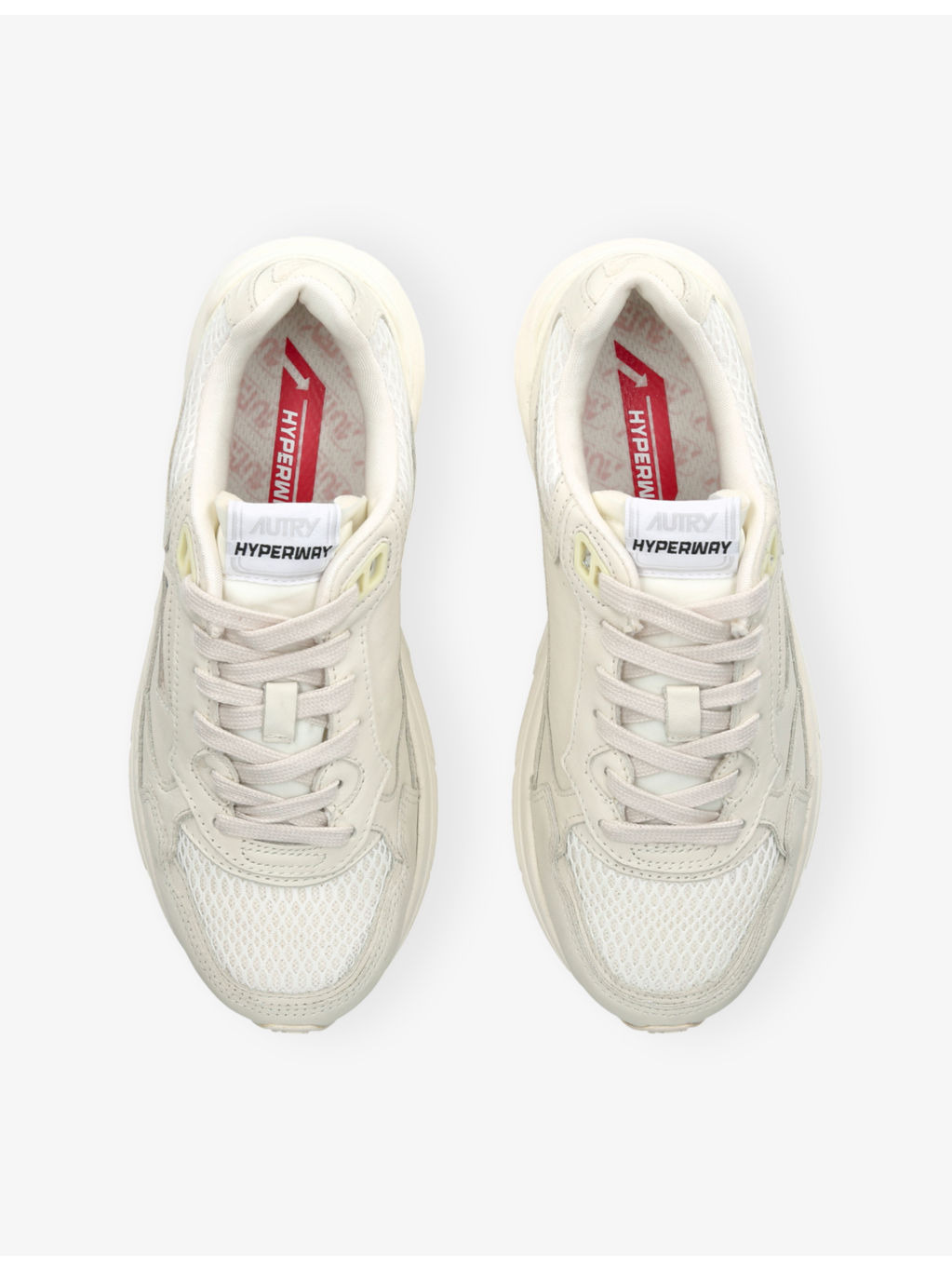 Hyperway Leather and Mesh Trainers - 2