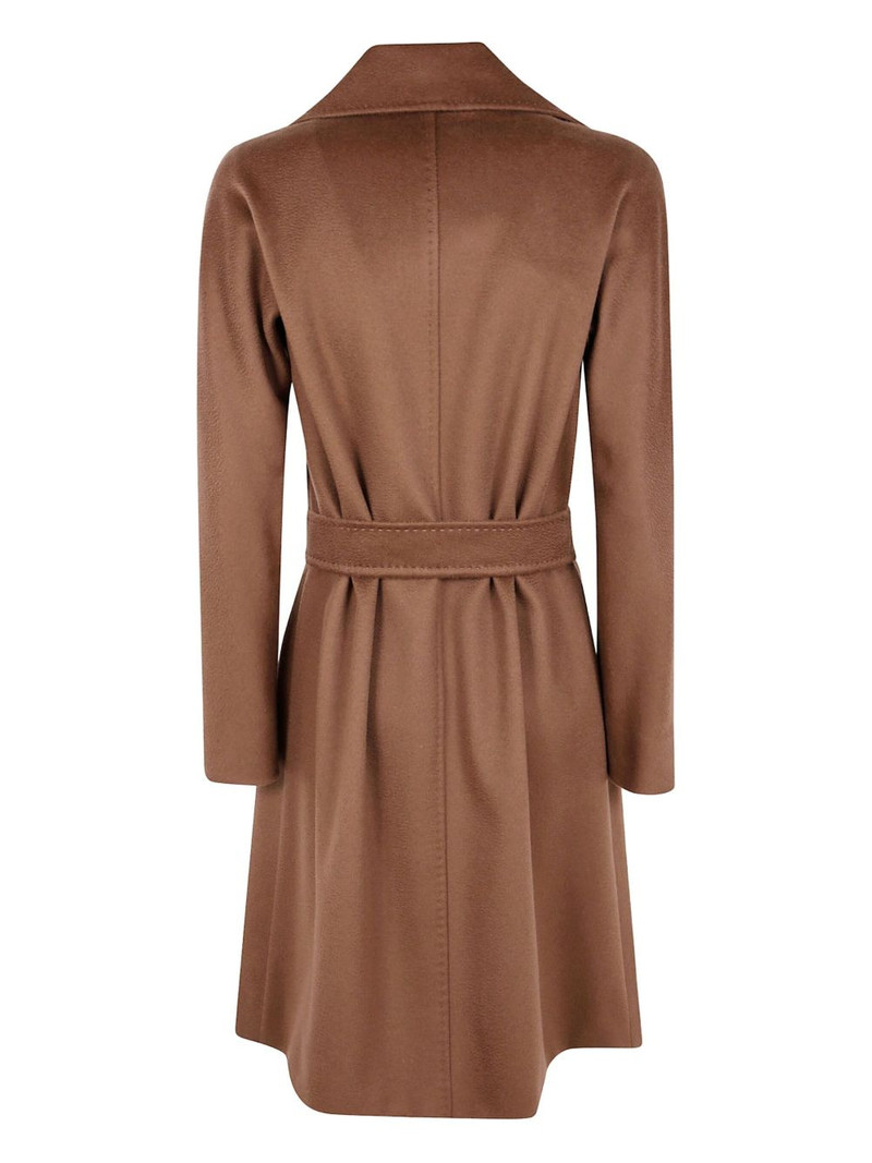 Max Mara tie-fastening coat outlook