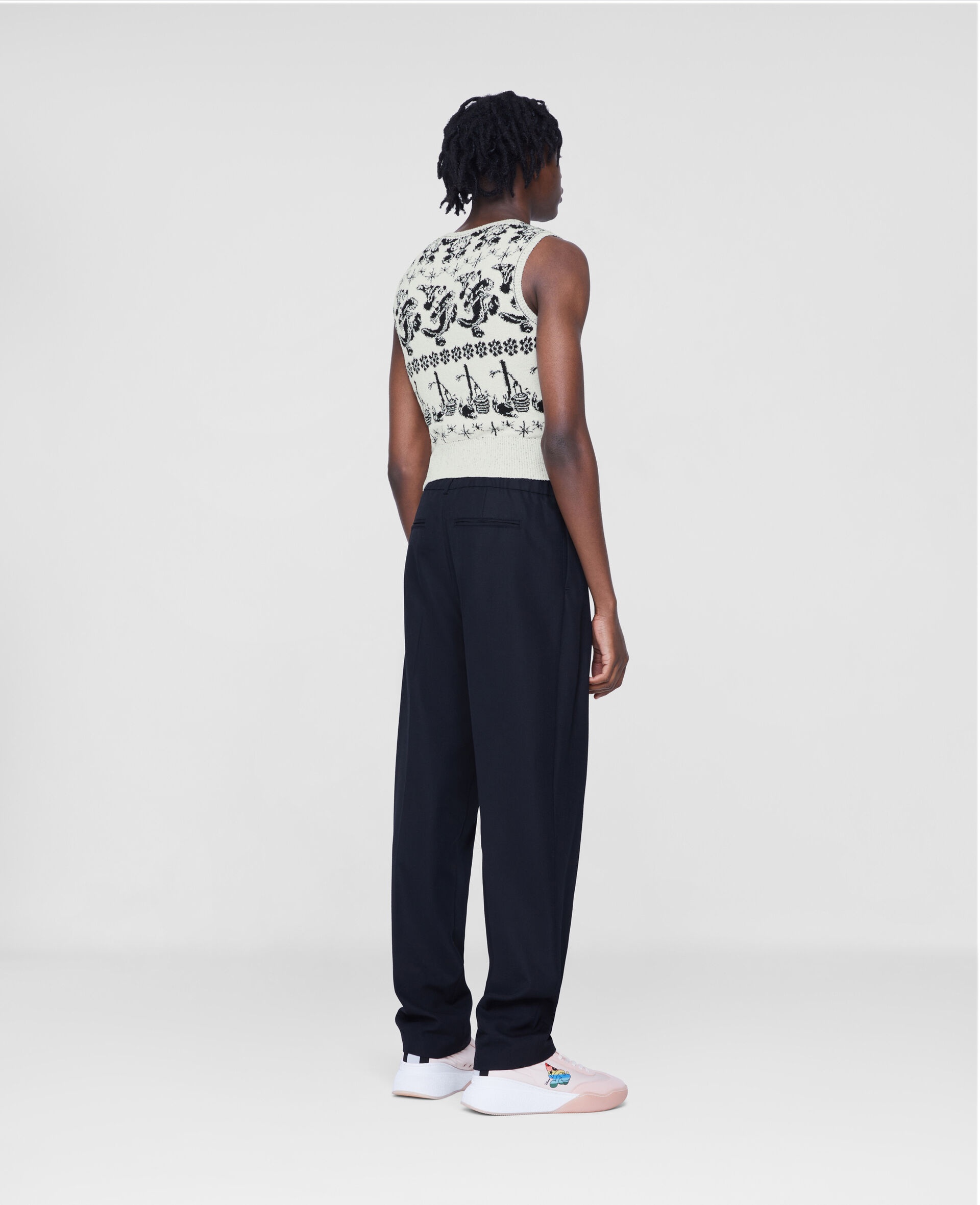 Fantasia Fair Isle Sleeveless Jacquard Sweater - 5