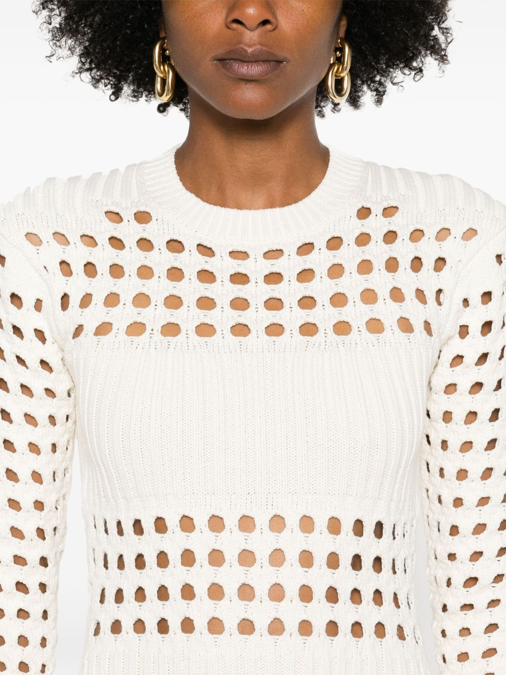 knitted mesh minidress - 5