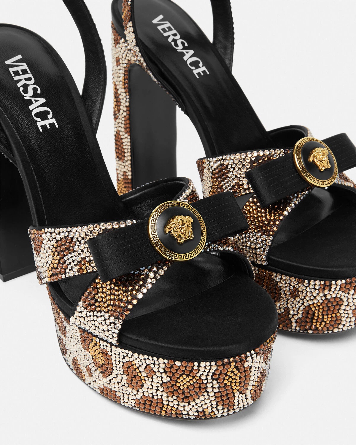 Gianni Ribbon Leopard Sandals 140 mm - 5