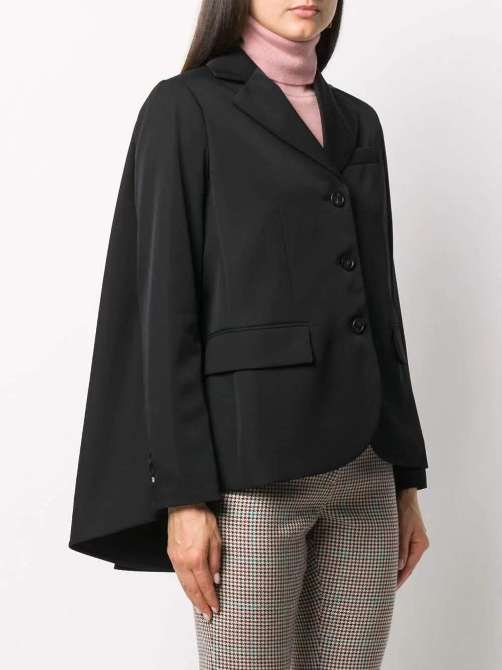 cape style blazer jacket - 3