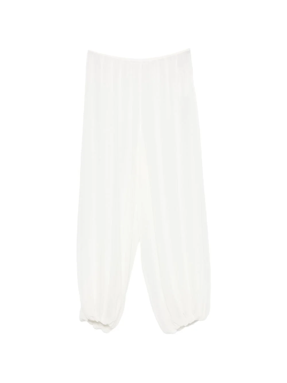 Mio sheer gathered-hem trousers - 1