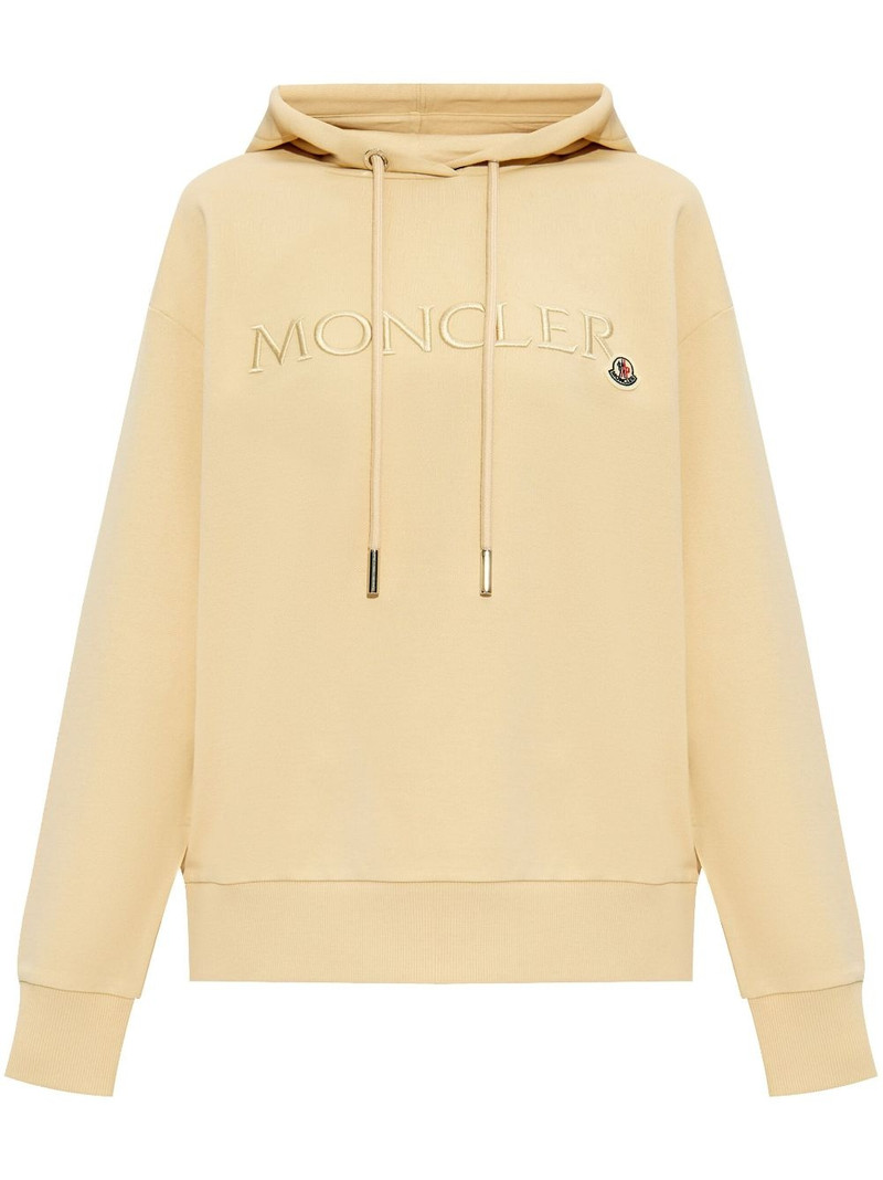 logo-embroidered cotton hoodie 1
