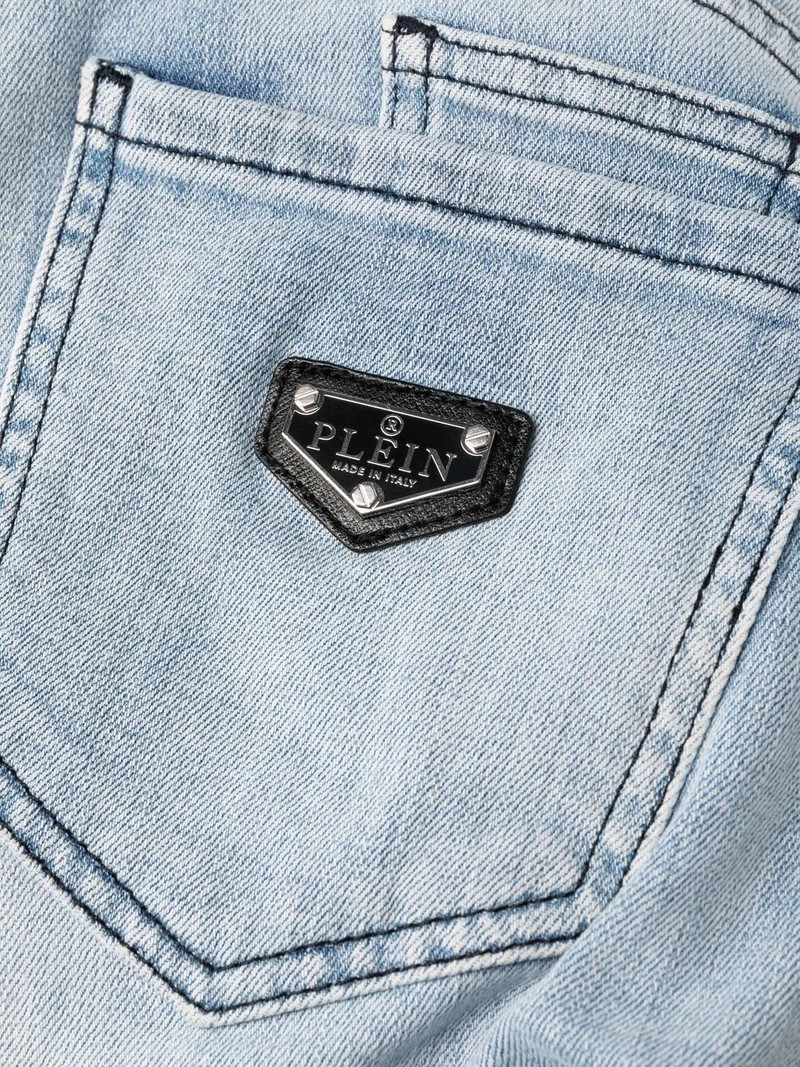 logo-plaque slim-cut jeans 7