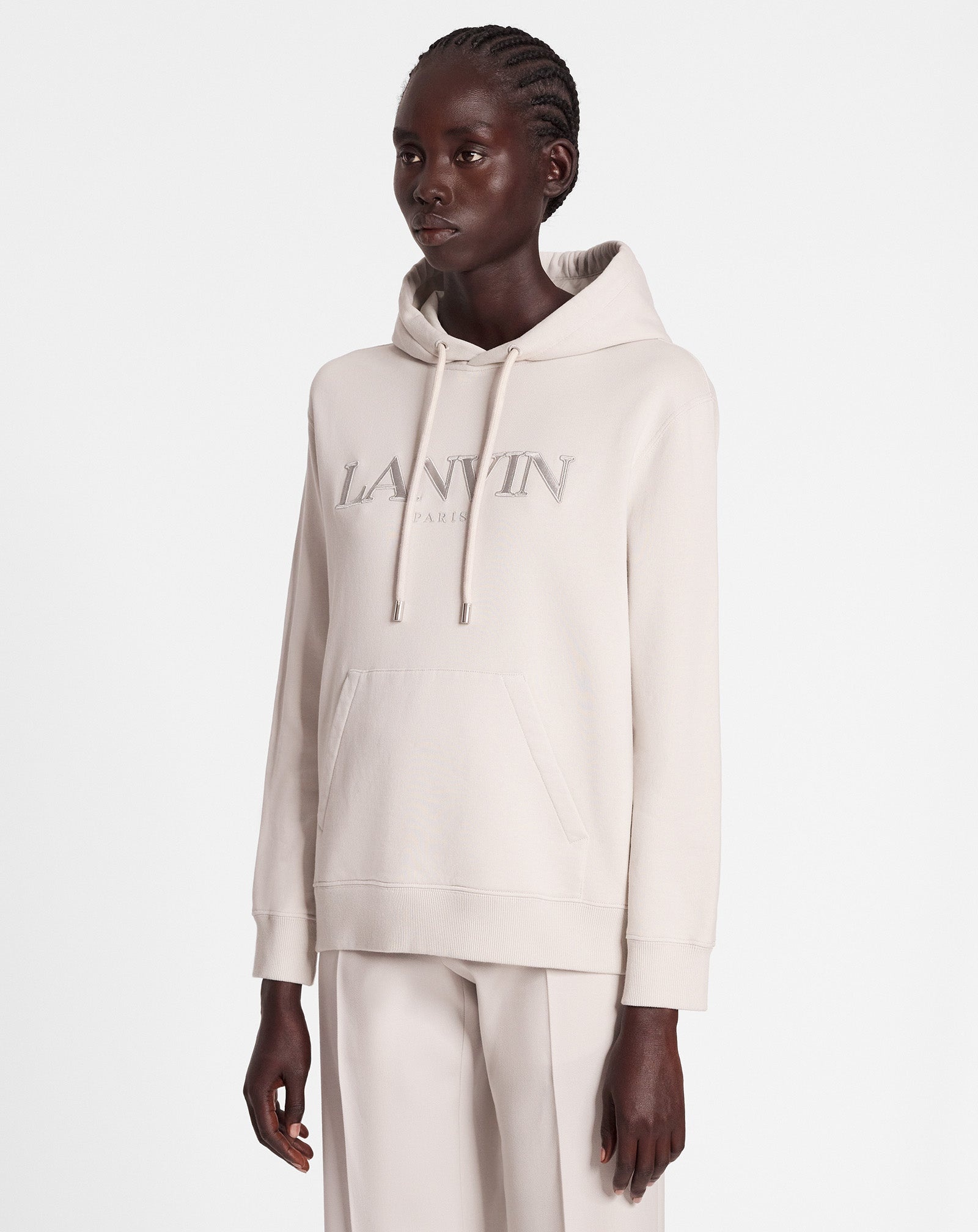 CLASSIC EMBROIDERED LANVIN PARIS HOODIE - 3