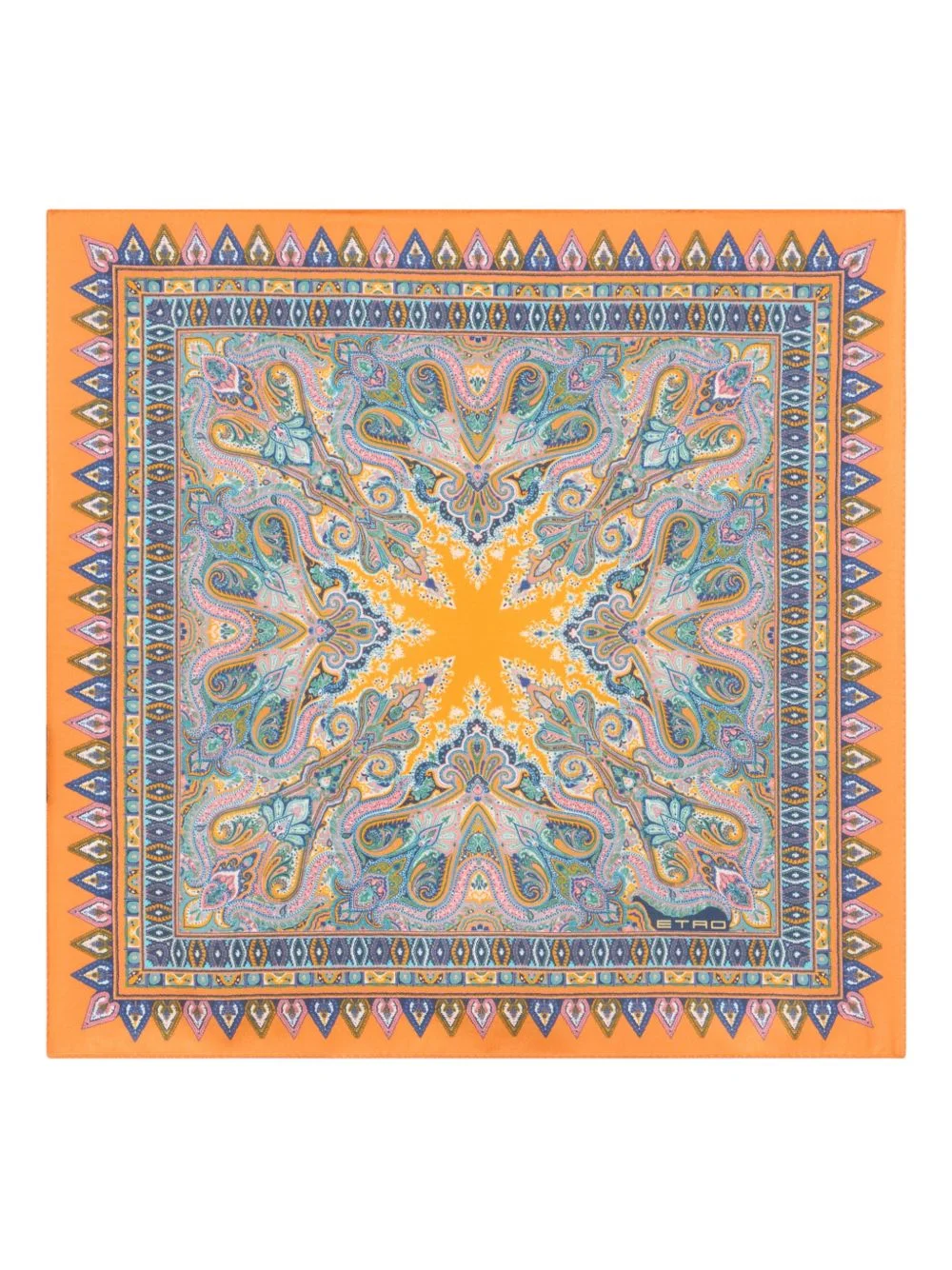 floral paisley silk pocket square - 1