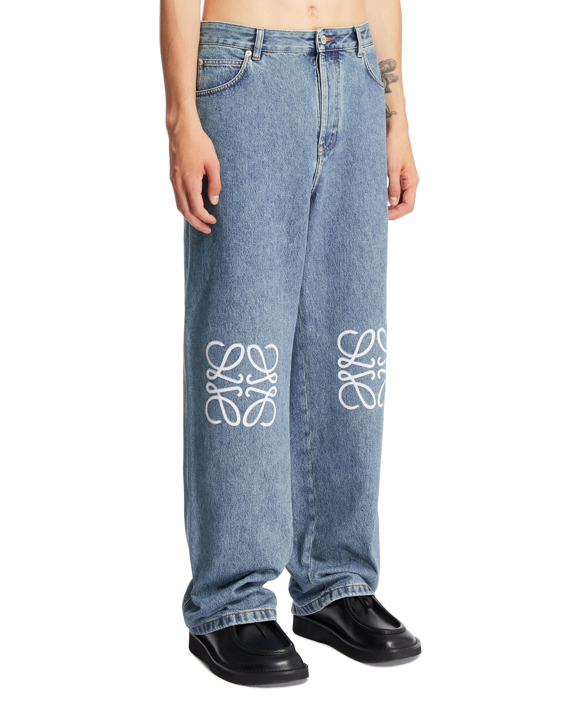 Blue Anagram Baggy Jeans - 4