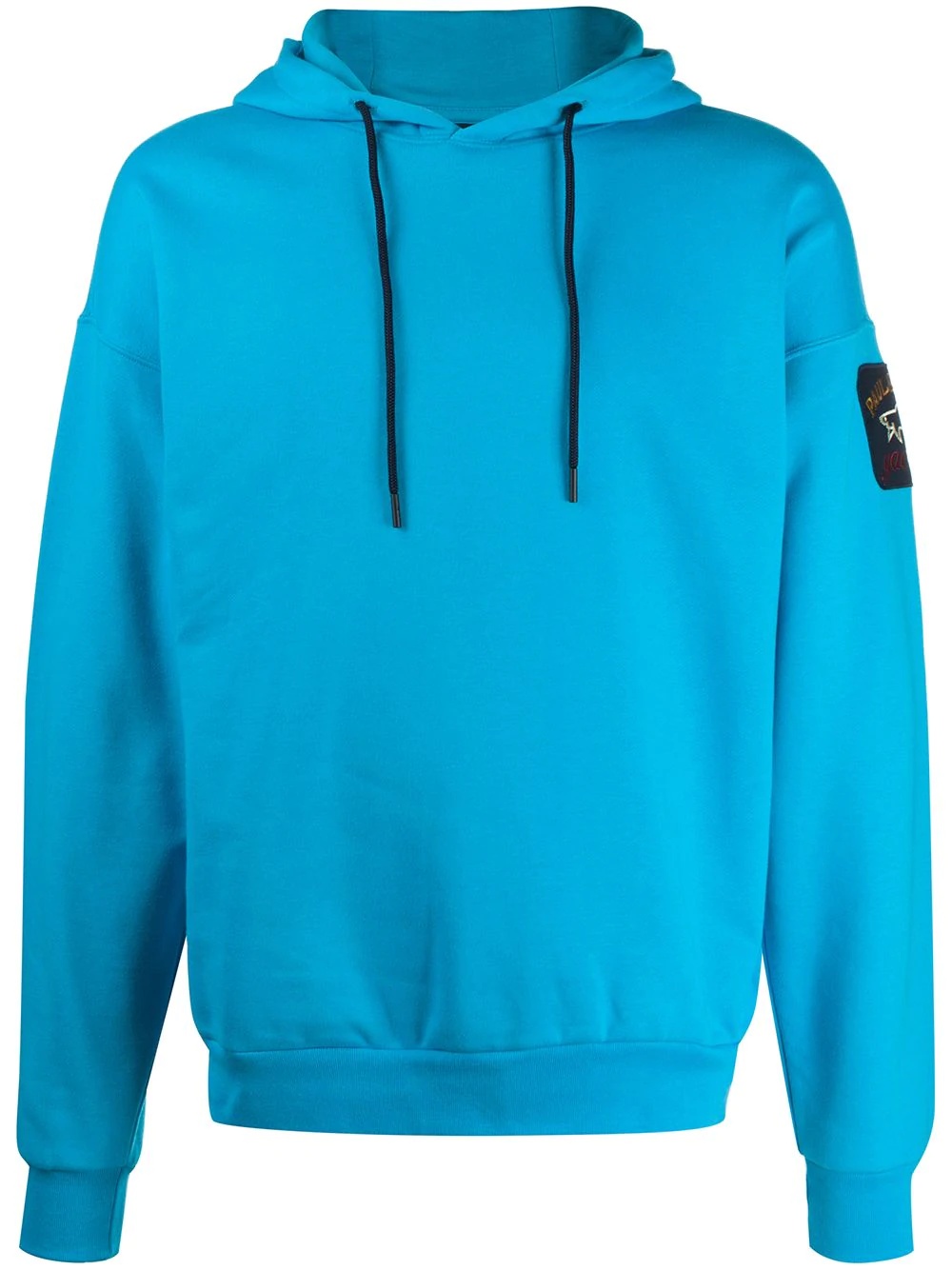 logo patch cotton hoodie - 1