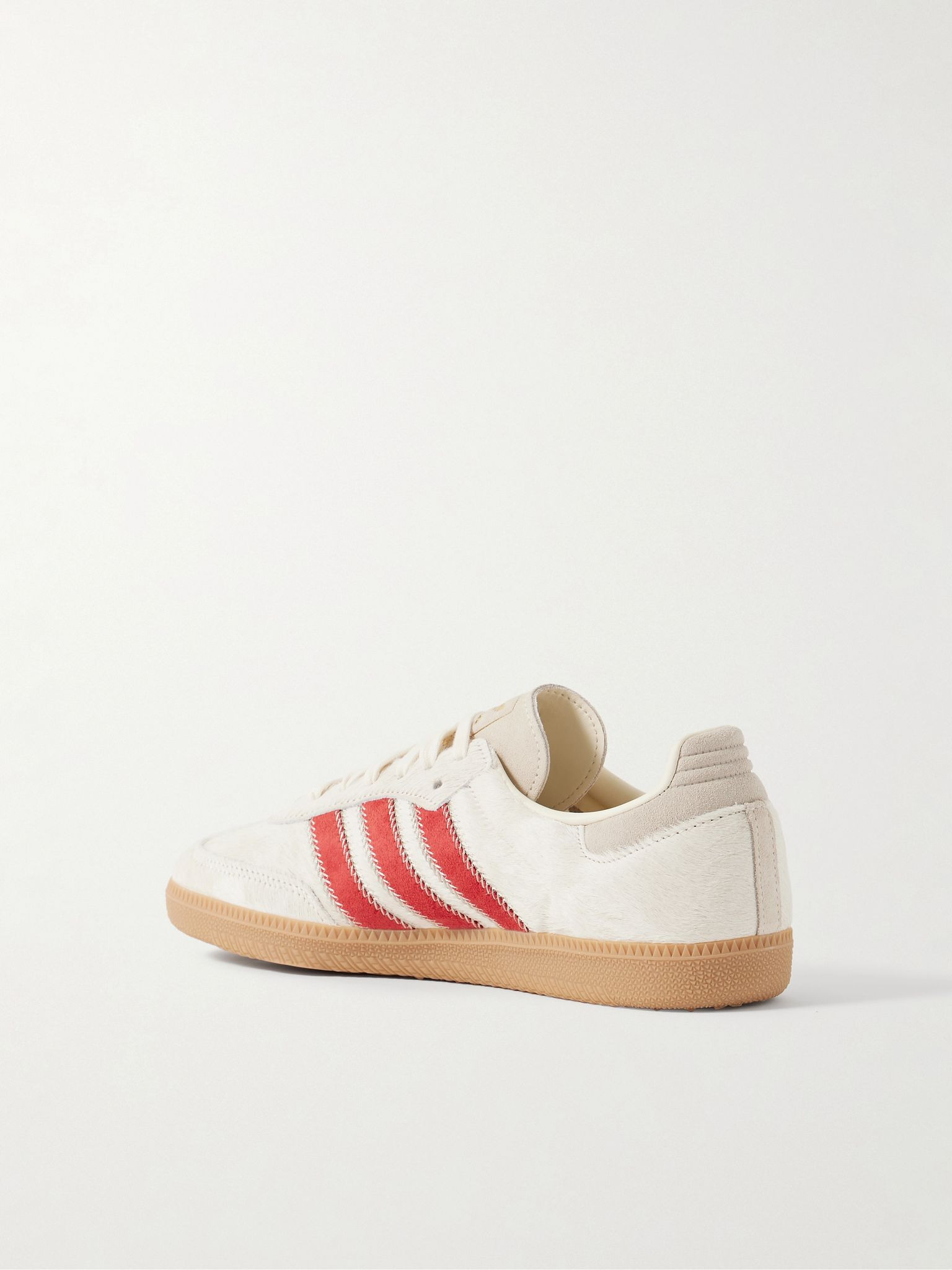 Samba OG Suede-Trimmed Pony Hair Sneakers White - 4