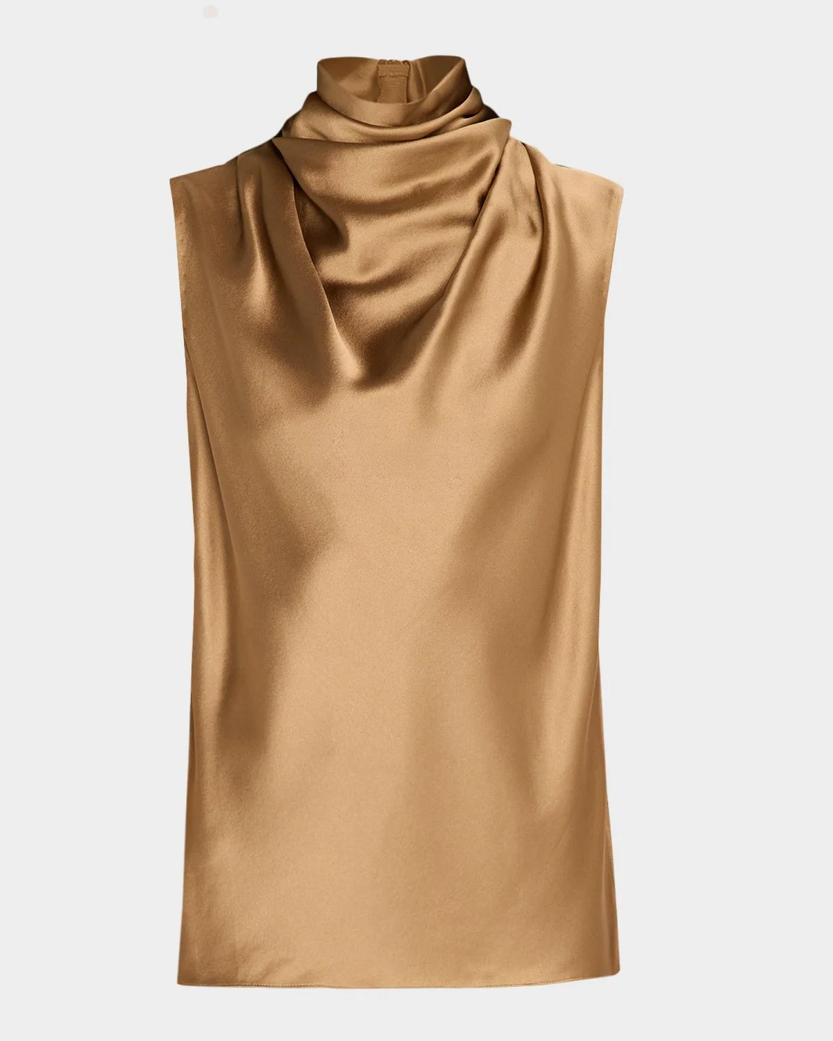 Kaia Sleeveless Cowl-Neck Silk Top - 1