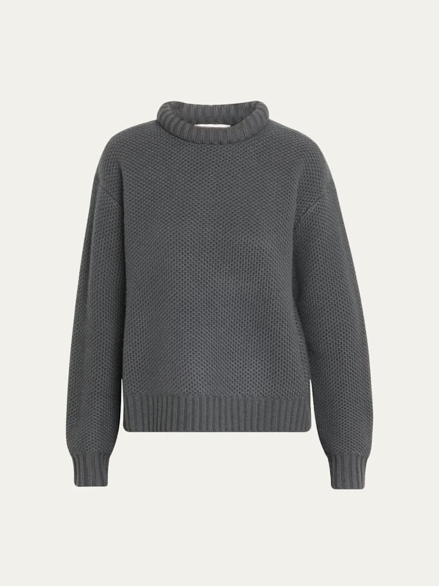 Cashmere Waffle Thermal Sweater - 1
