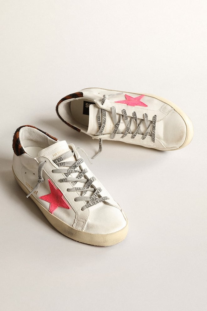 Women’s Super-Star with pink suede star and pony skin heel tab - 2