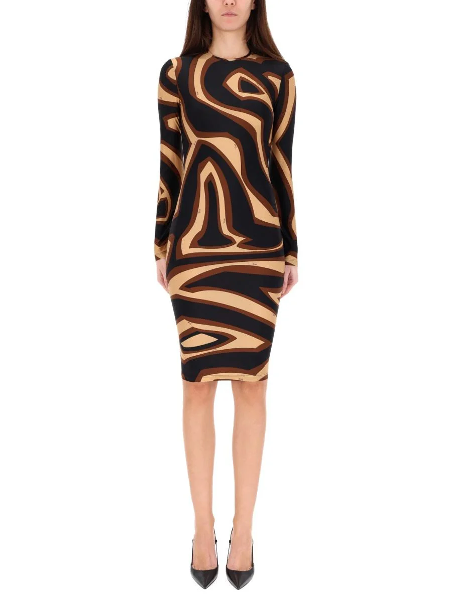 Pucci Midi Dress With "Labyrinth" Print - 1