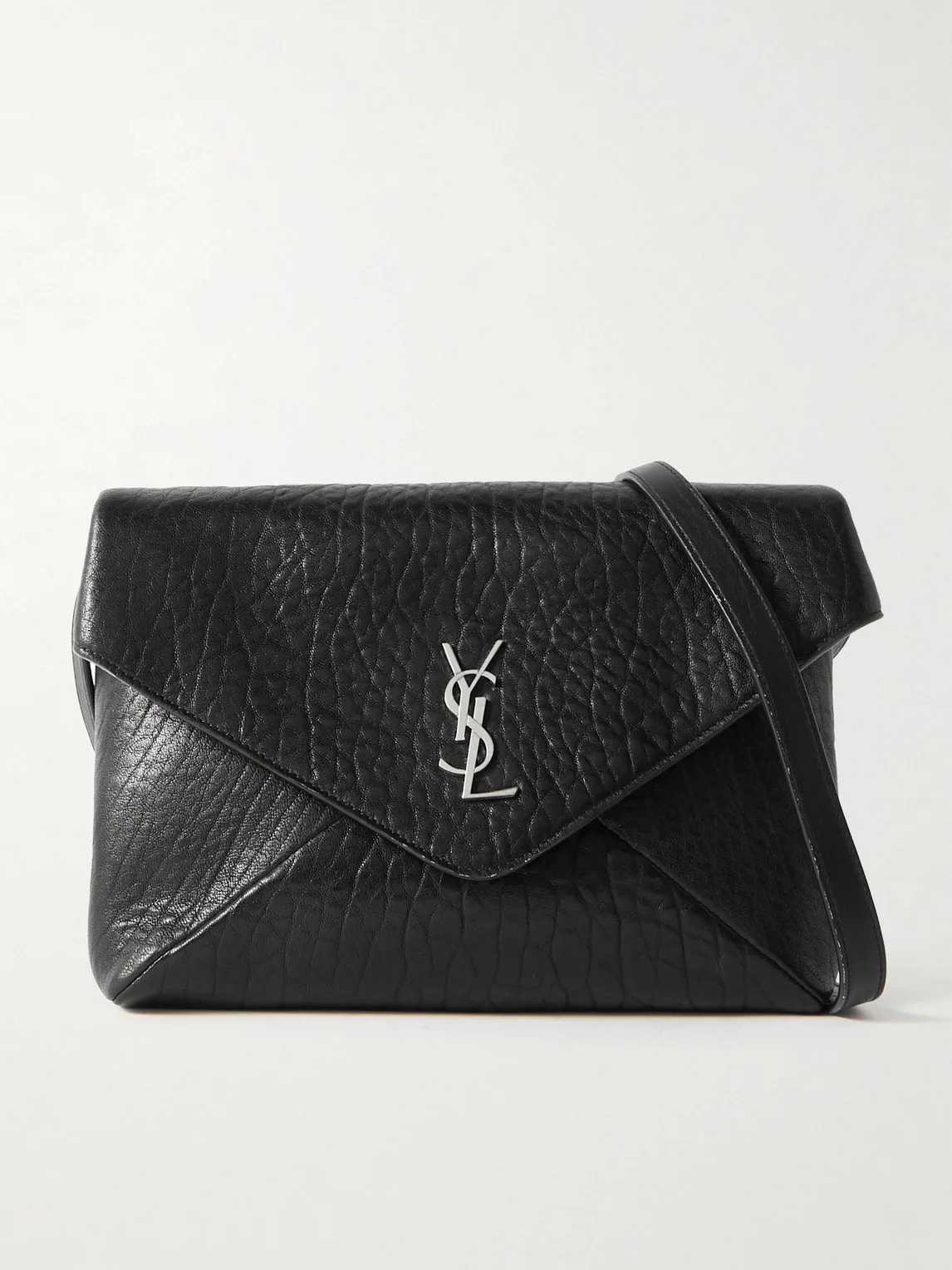 Cassandre Logo-Appliquéd Textured-Leather Pouch - 1