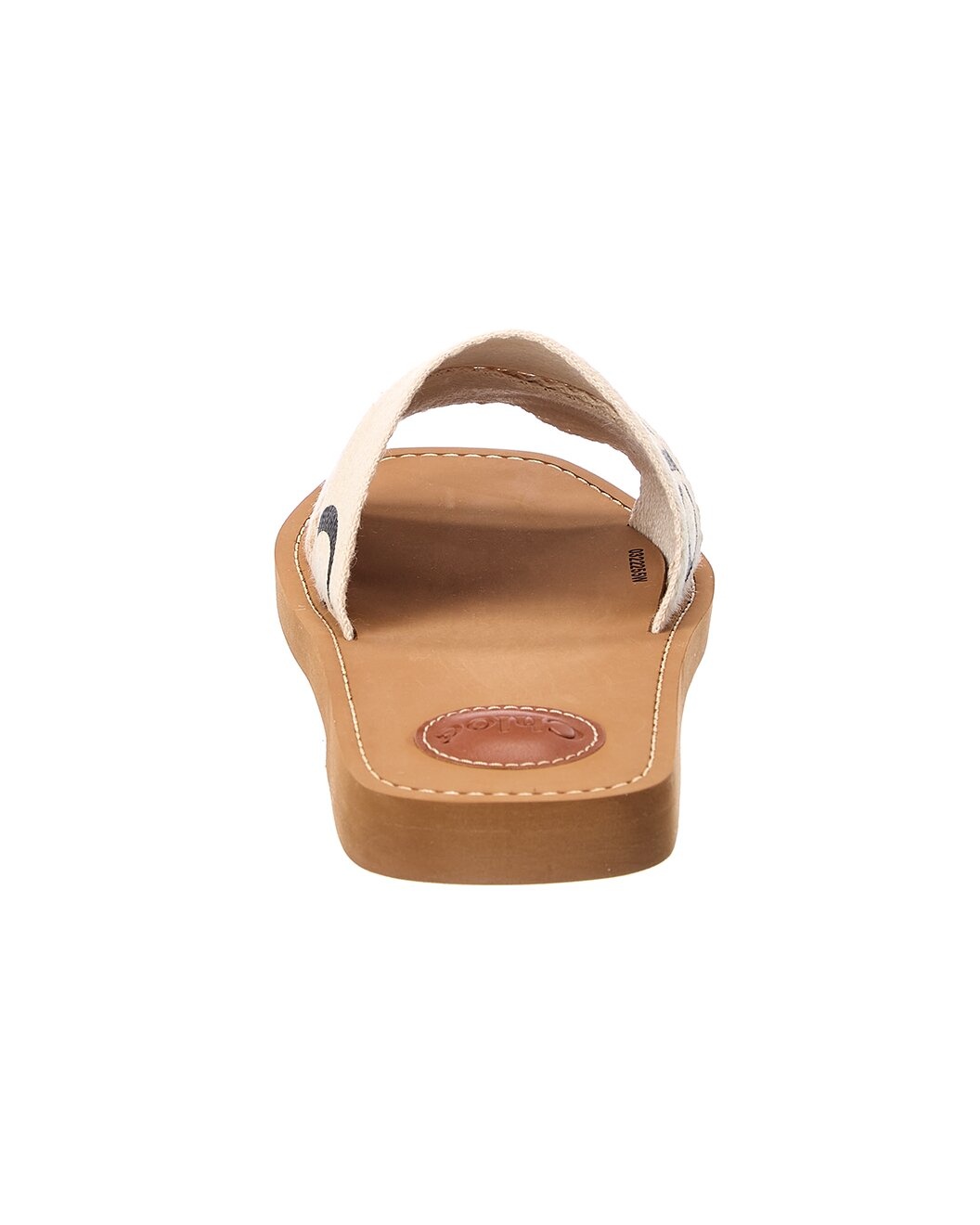 Chloé Woody Logo Linen Slide - 3