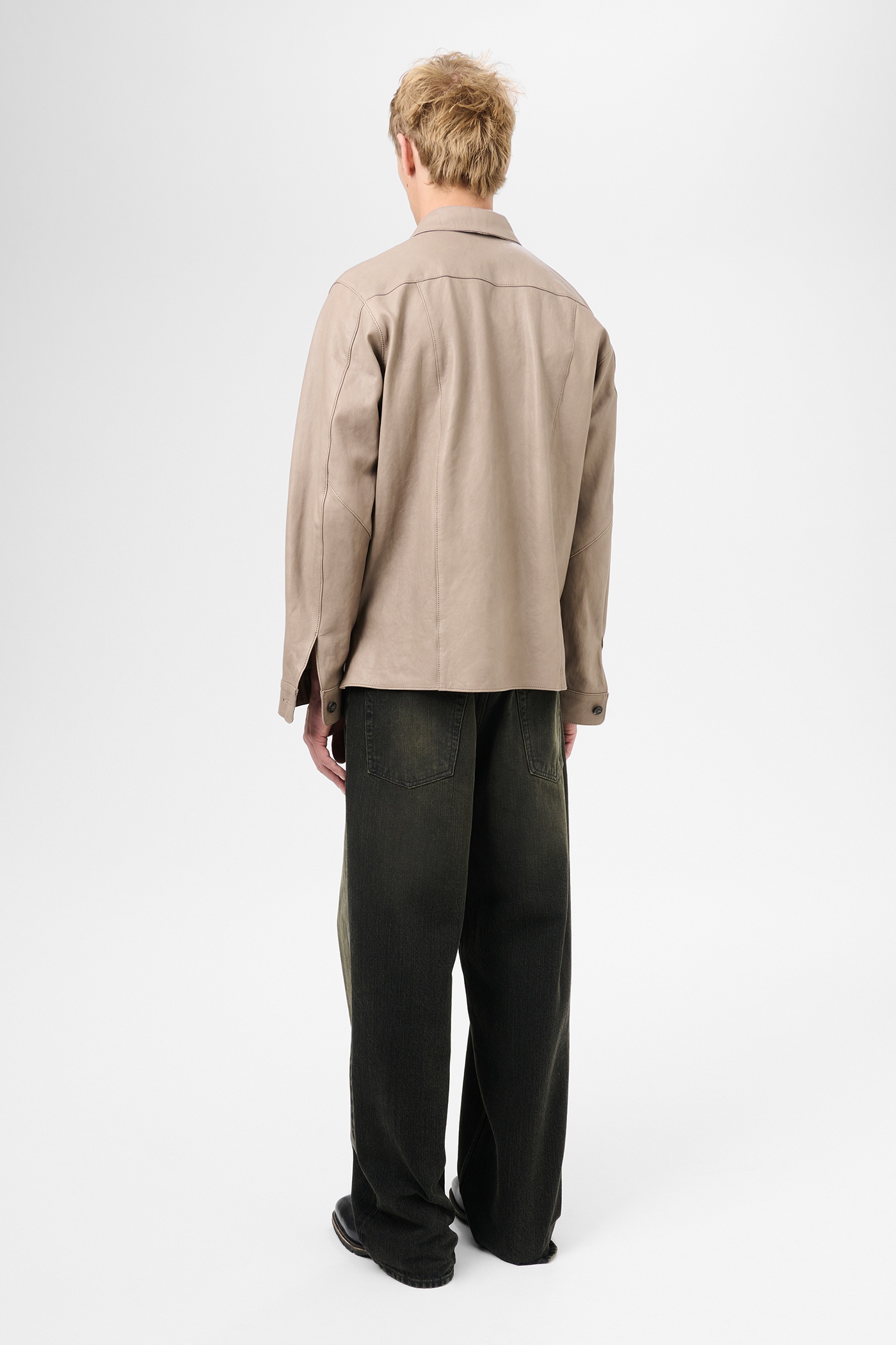 Welding Shirt 70S Grey Velvet Lamb skin - 4