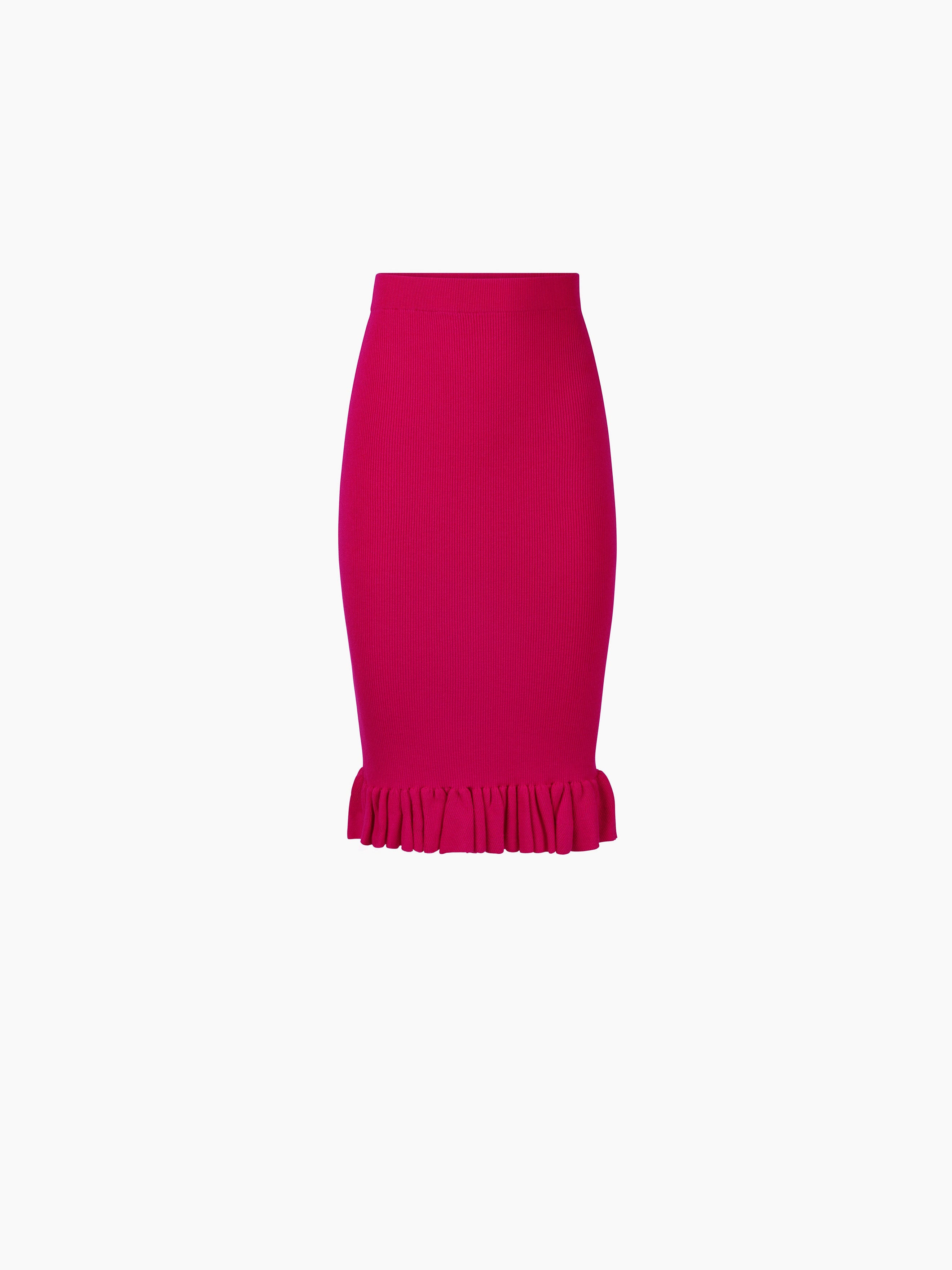 MIDI SKIRT WITH RUFFLED PEPLUM - 5
