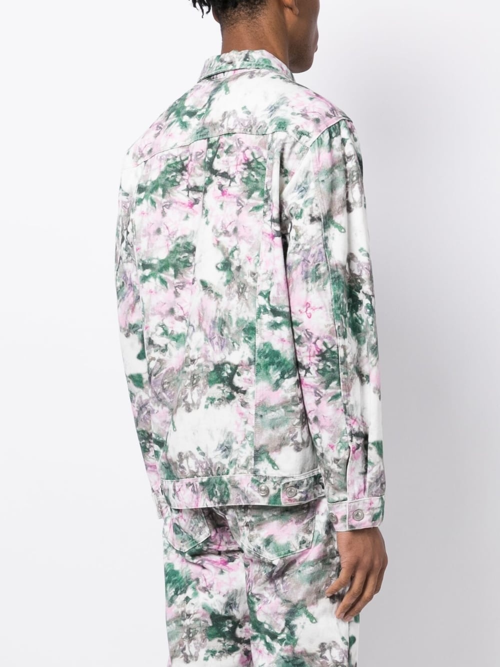 abstract-print shirt jacket - 4