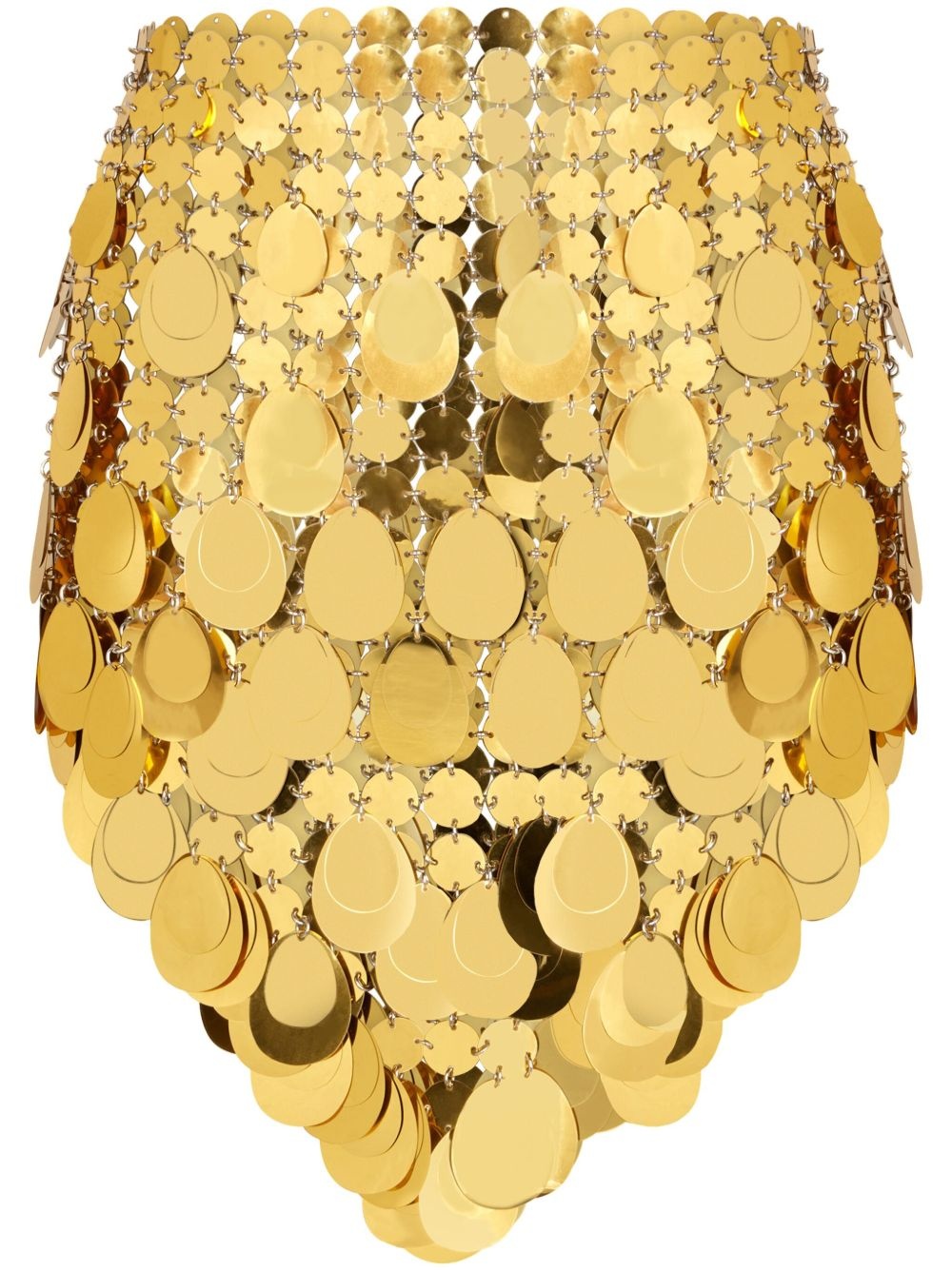 Gold Sparkle Assembly mini skirt - 1