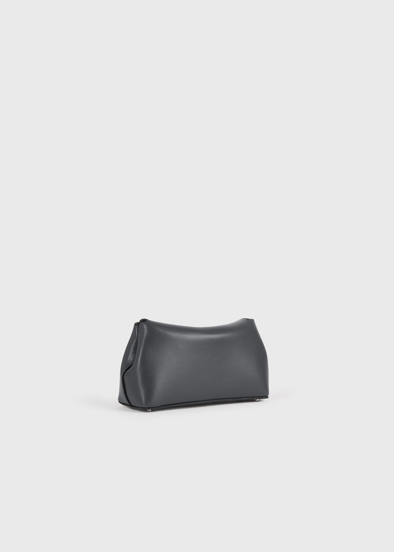 Mini T-lock leather clutch shark 4