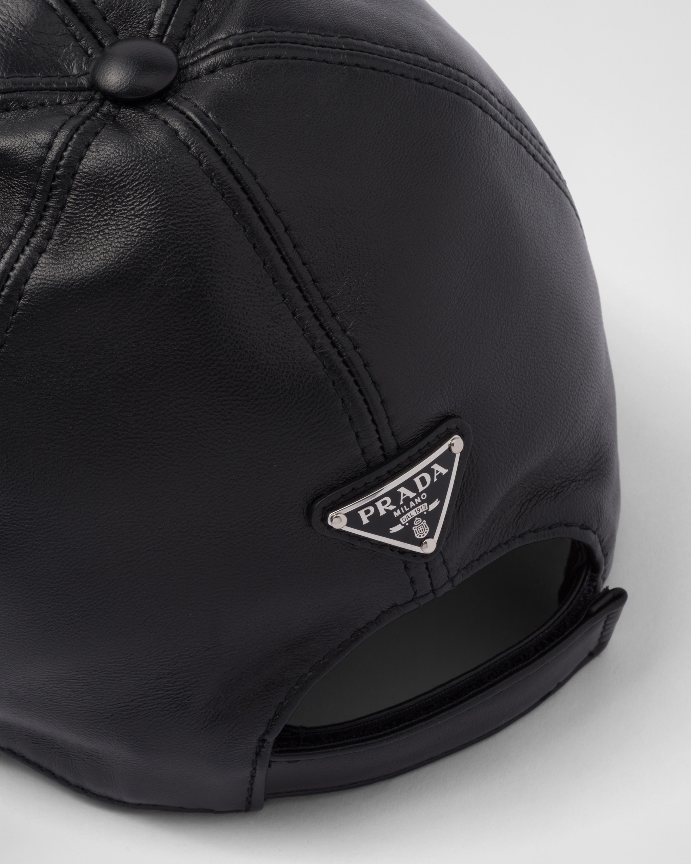 Nappa leather baseball cap - 3