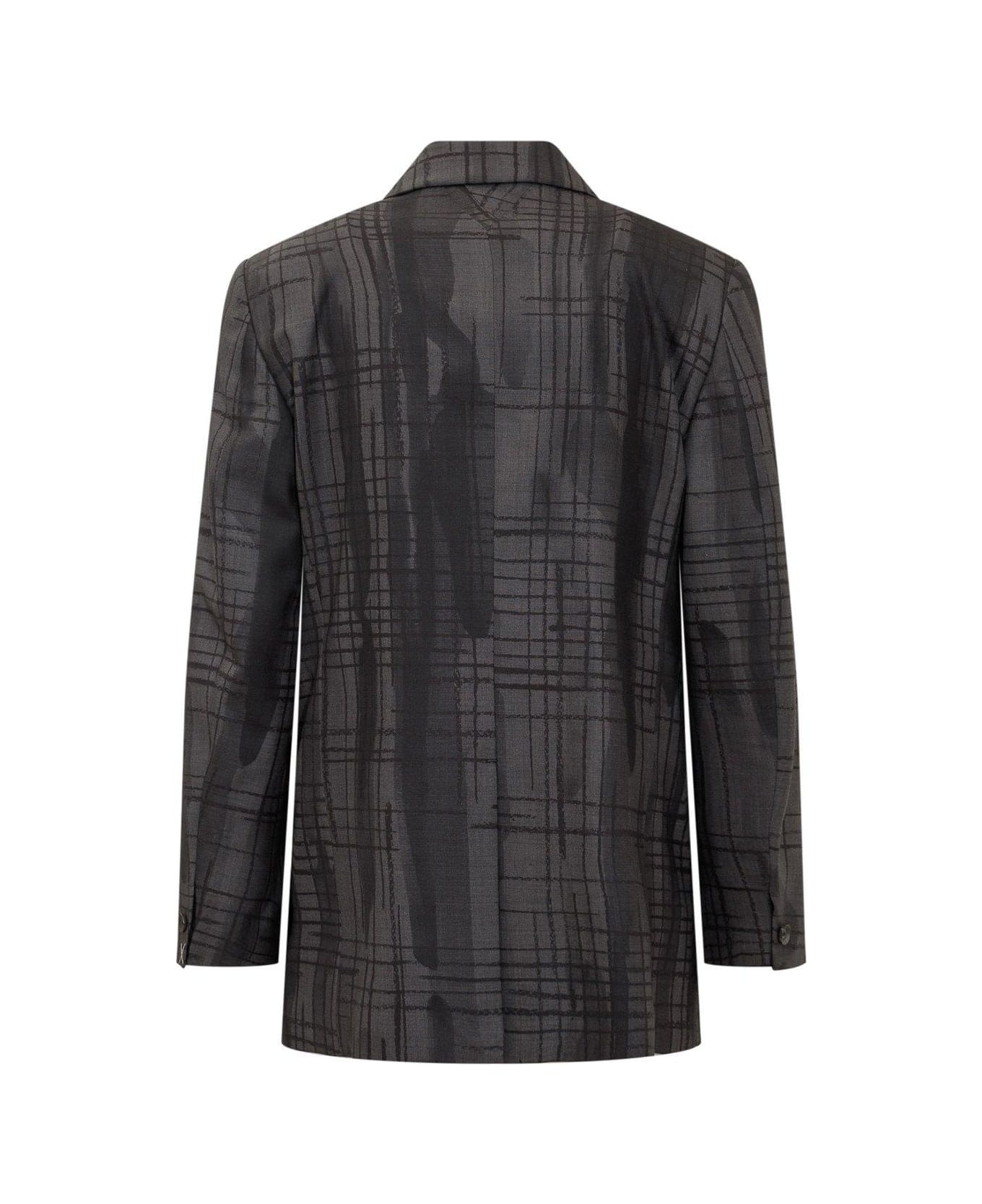 Graffiti-printed Long Sleeved Blazer - 2