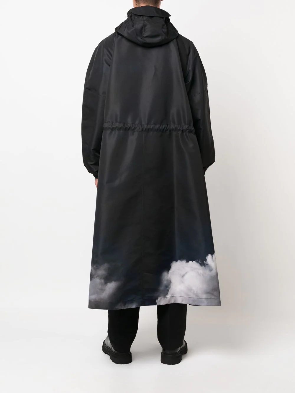 cloud-print oversize coat - 4