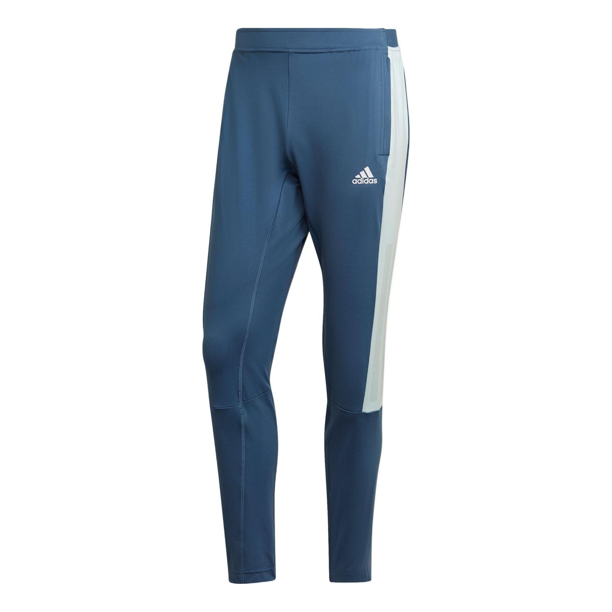 Men's adidas Logo Printing Lacing Slim Fit Sports Pants/Trousers/Joggers Blue HZ9705 - 1