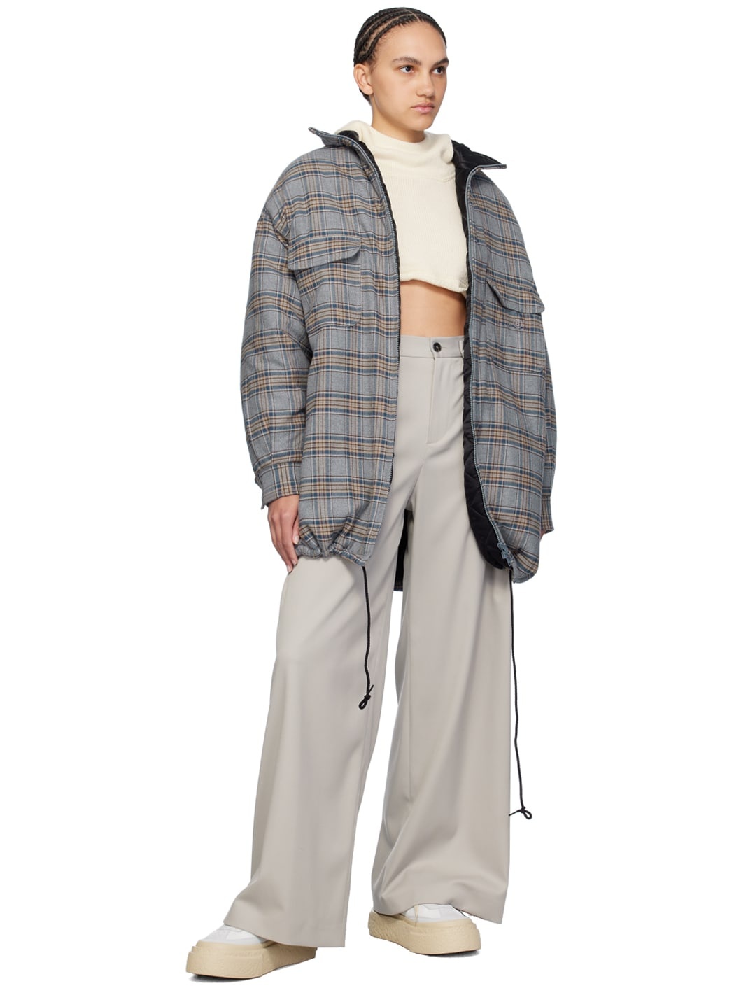 Taupe Safety-Pin Trousers - 4