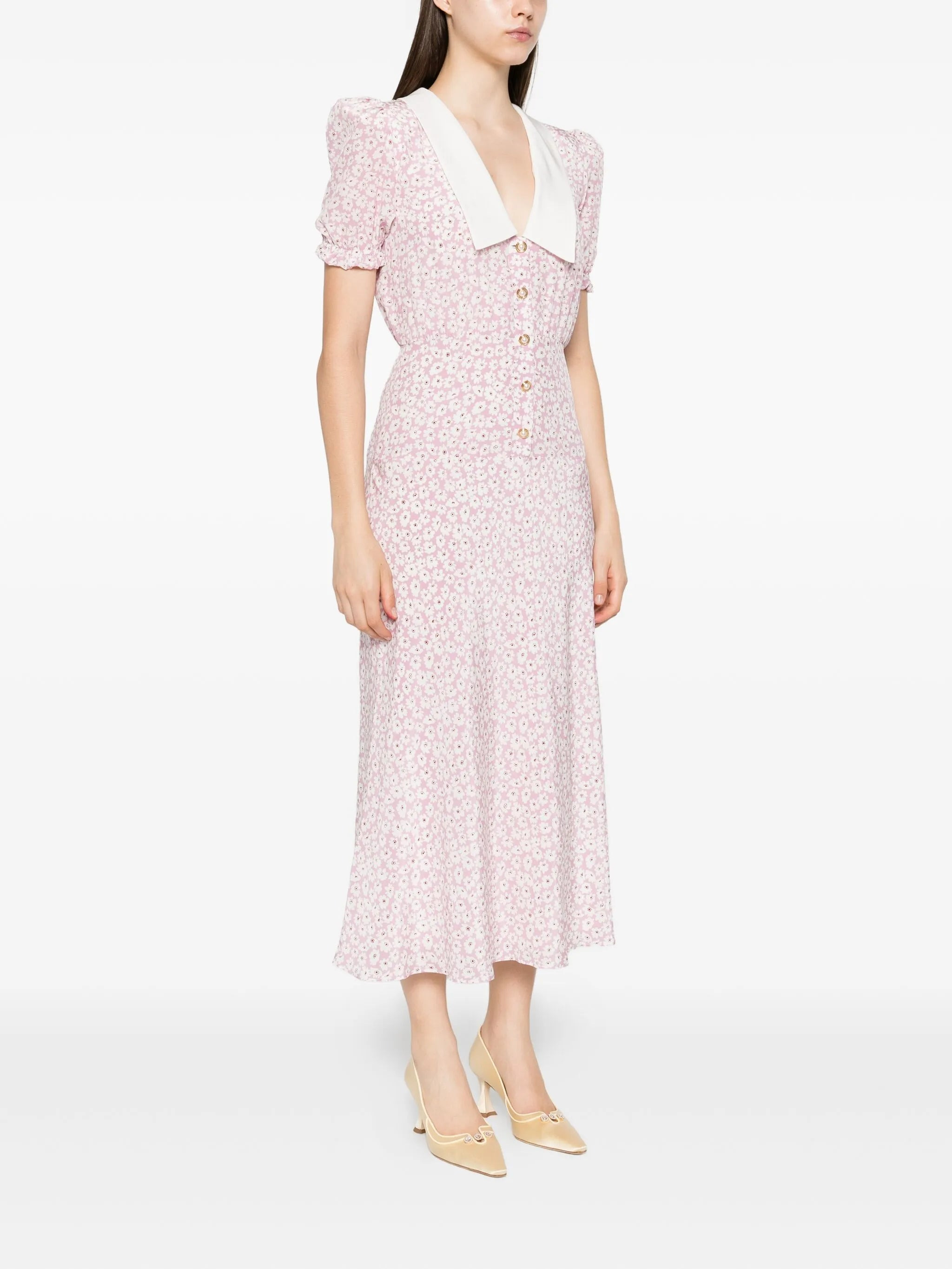 floral print midi dress - 3