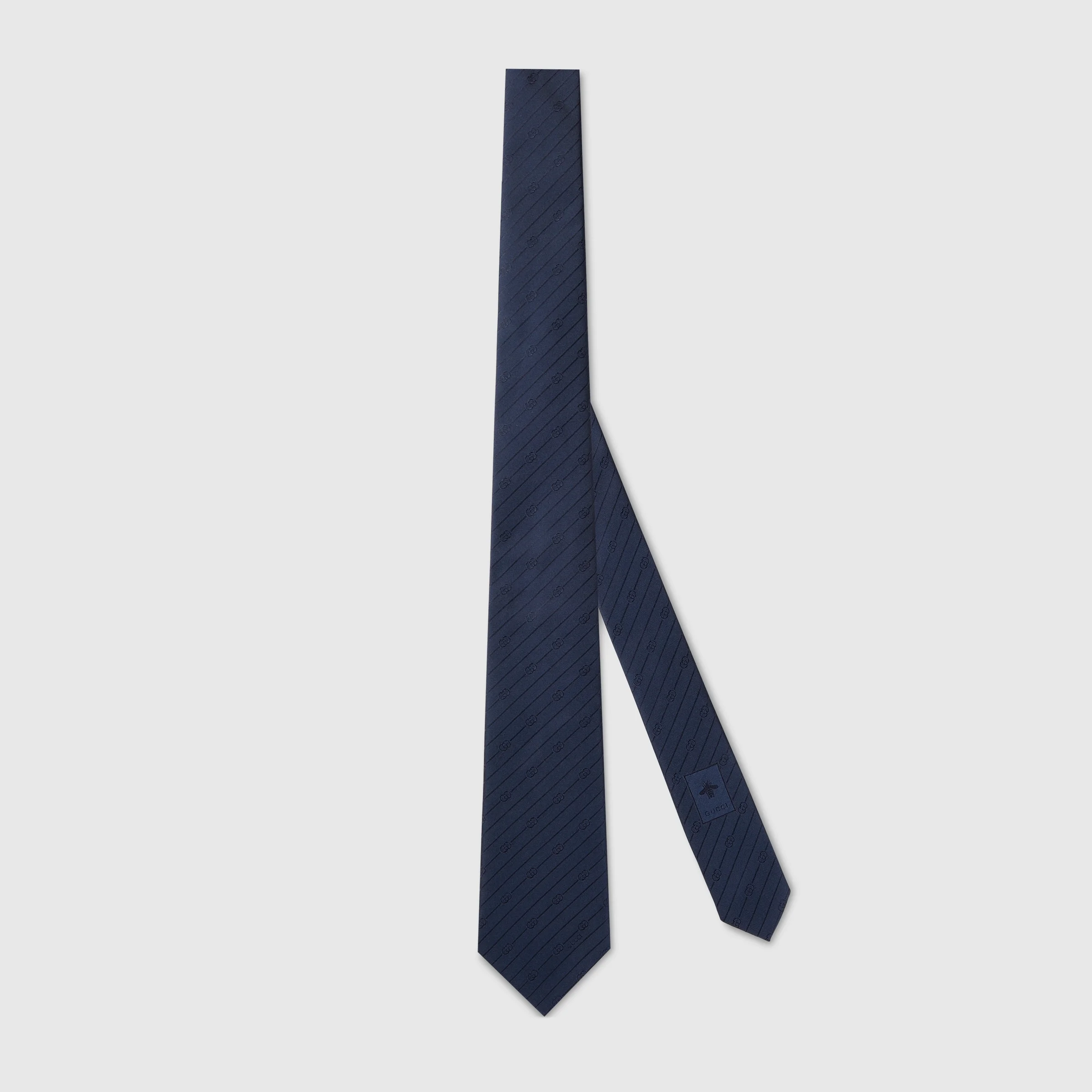 Interlocking G silk jacquard tie - 1