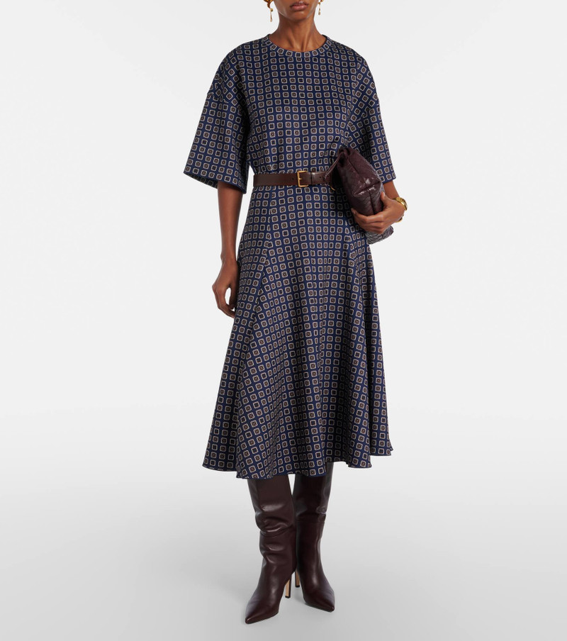 Max Mara Benda printed jersey midi skirt outlook