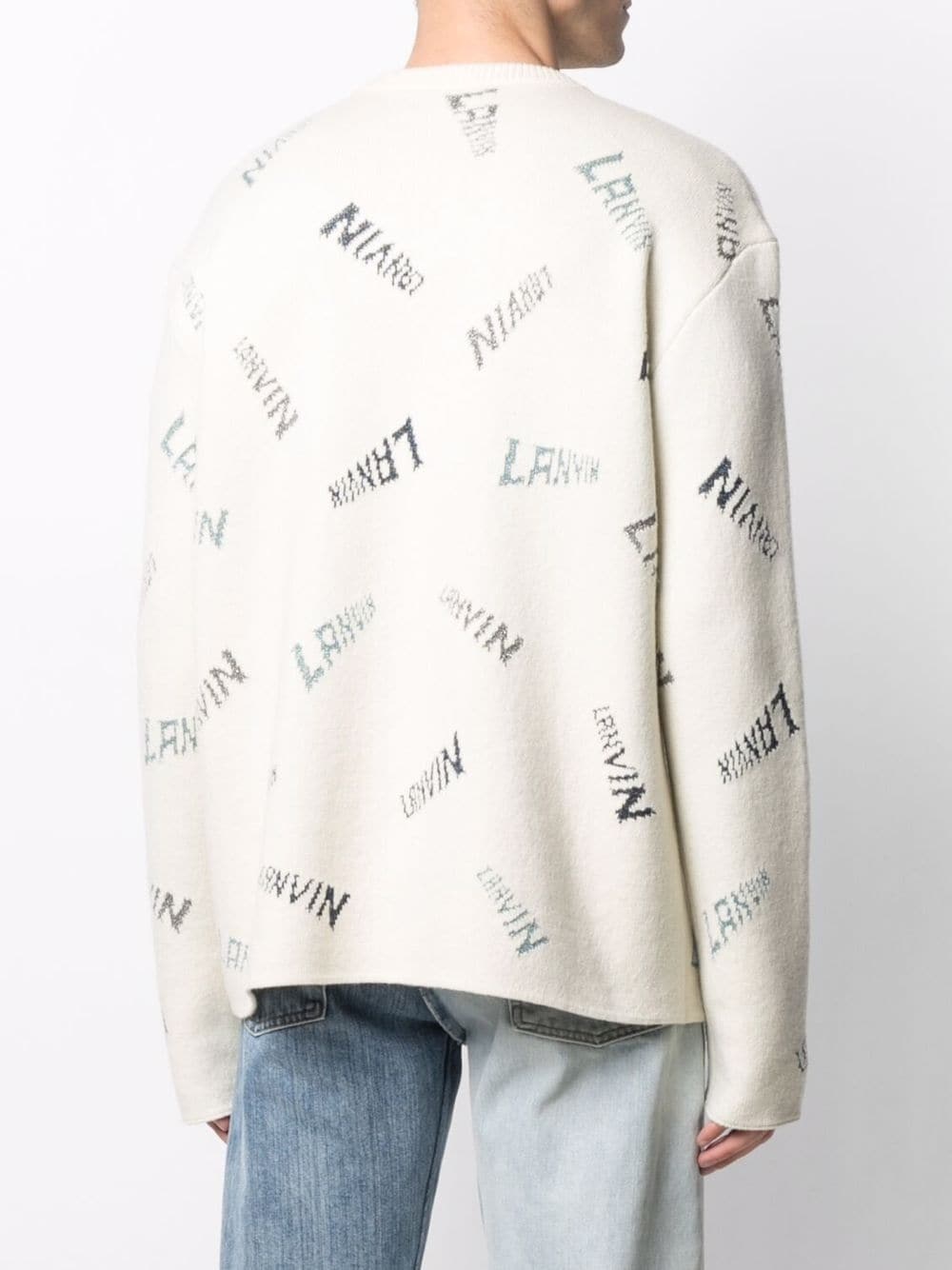 logo jacquard-knit jumper - 4