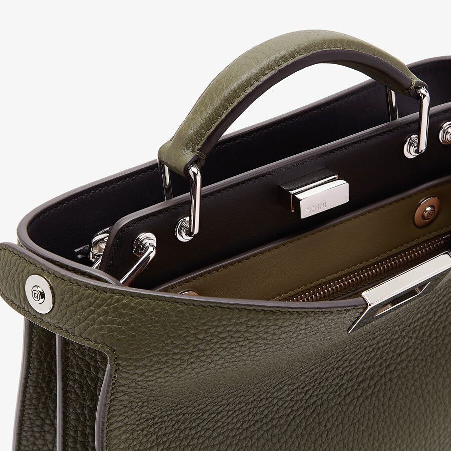 Green leather bag - 6