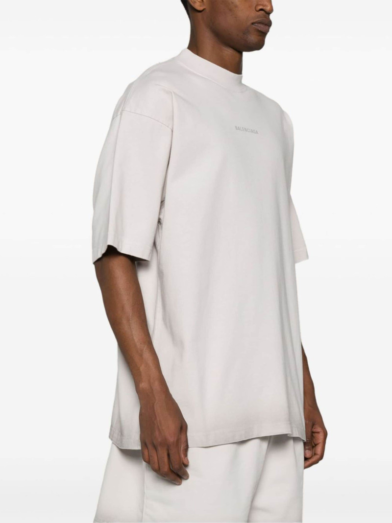 reflective-logo cotton T-shirt 4