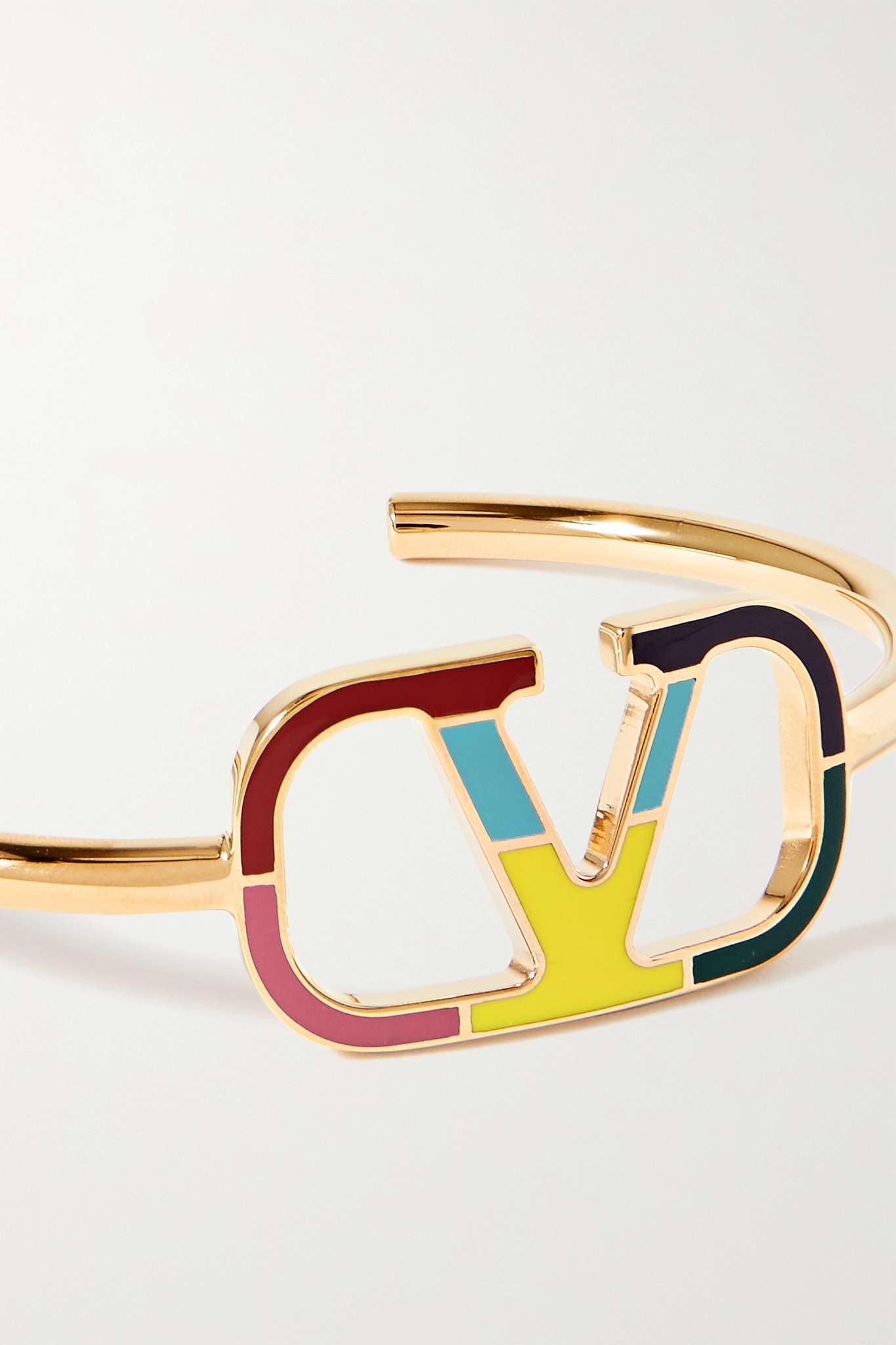 Valentino Garavani gold-tone and enamel bracelet - 4