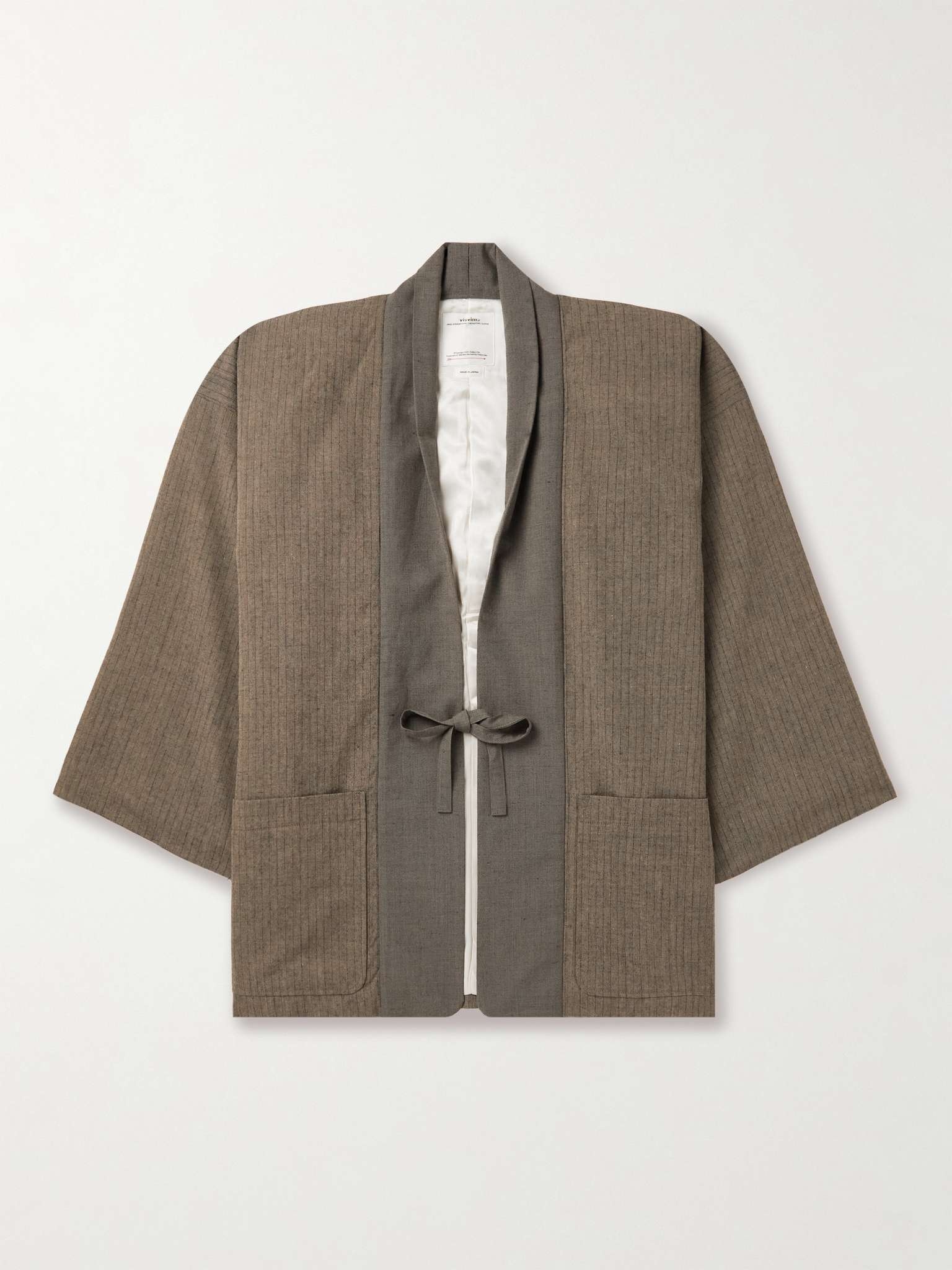 visvim Kiyari Striped Padded Wool, Linen and Cotton-Blend Tweed