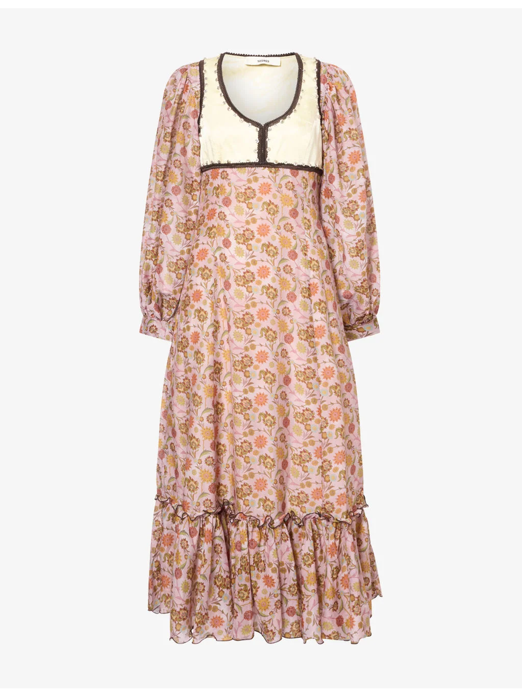 Serica Contrast-Panel Woven Maxi Dress - 1