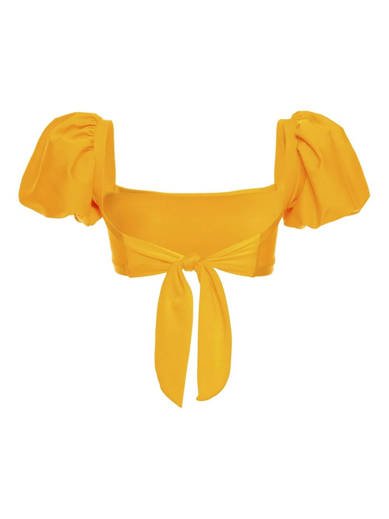 Agua by Agua Bendita Arabella Calista puffed-sleeves bikini top outlook