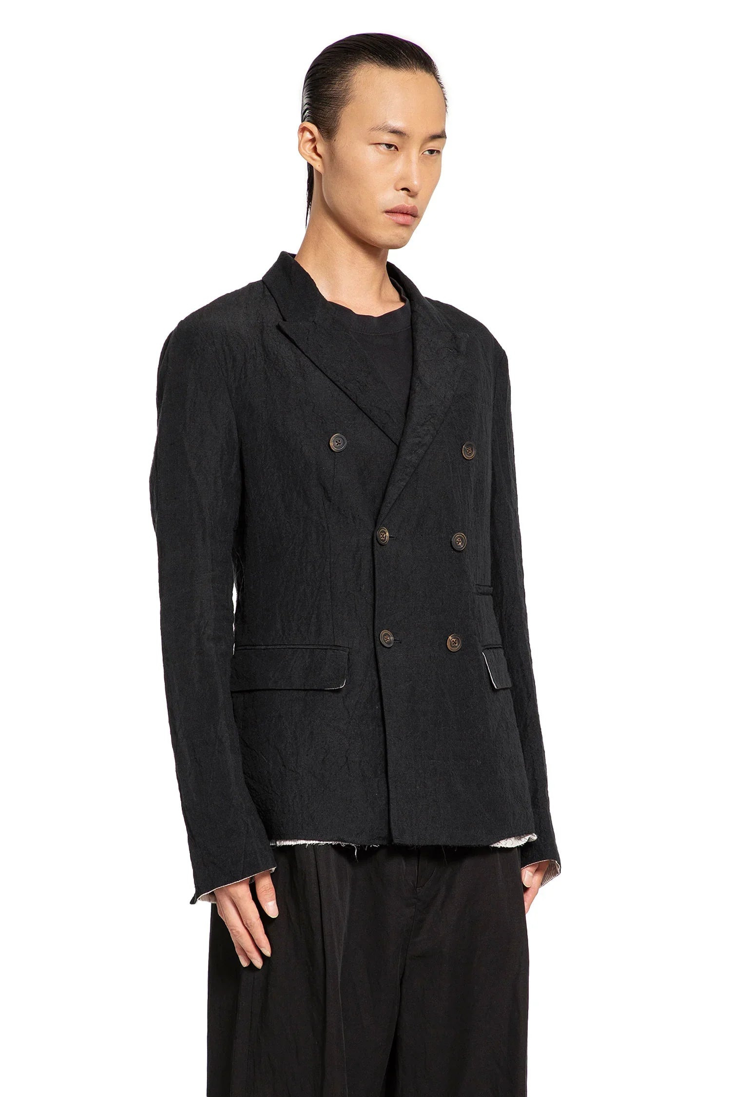 Cropped Doube-breasted Blazer - 3