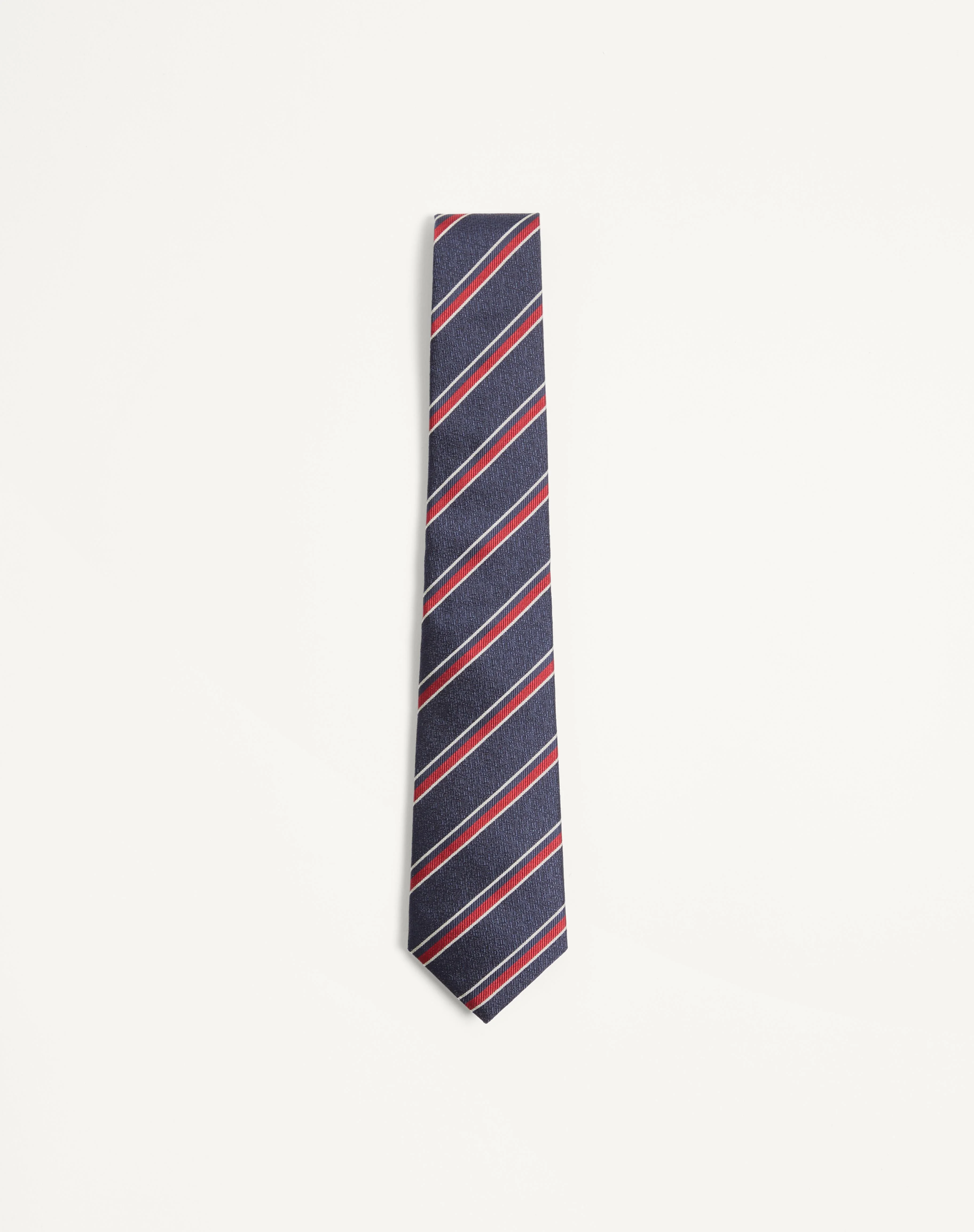 VALENTIE JACQUARD REGIMENTAL SILK TIE - 1