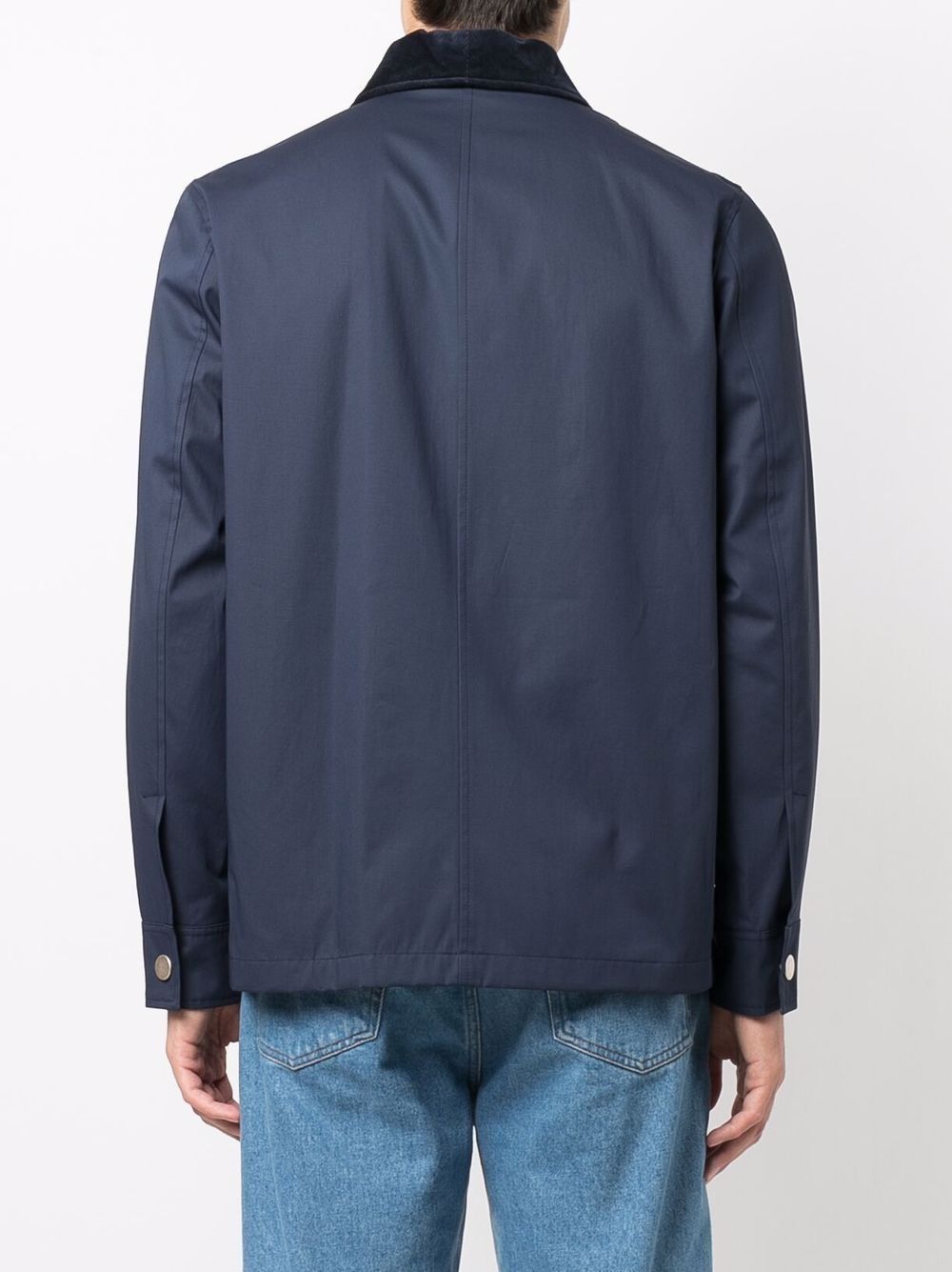 pocket-detail shirt jacket - 4