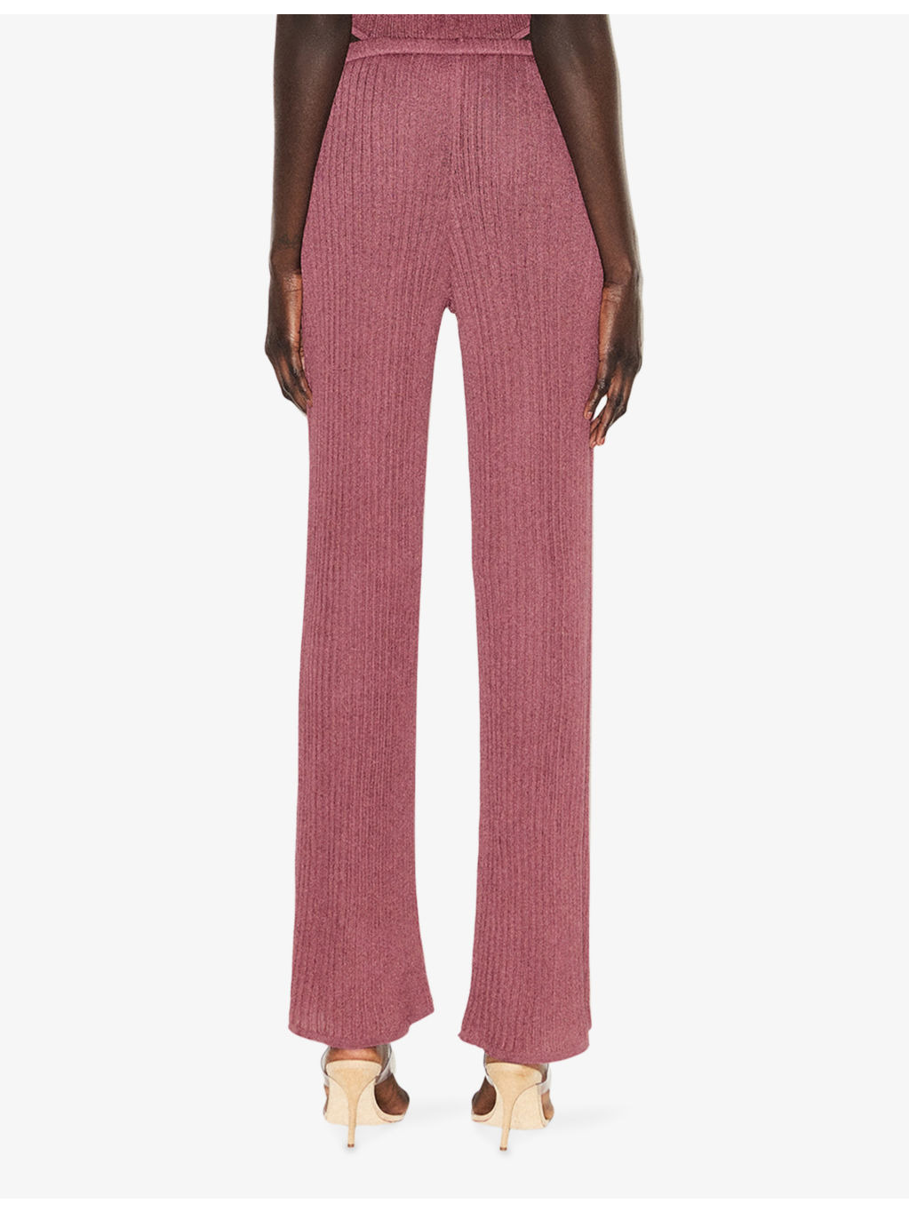 Straight-Leg Sheer Knit Trousers - 3