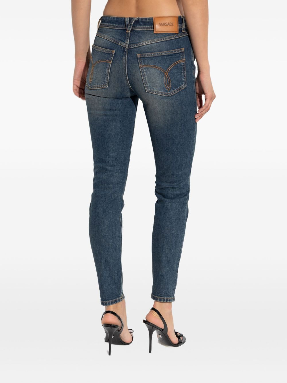 Medusa-plaque jeans - 4
