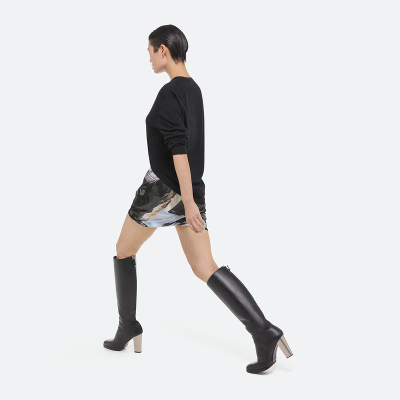 PRINTED SILK BUBBLE SKIRT 7