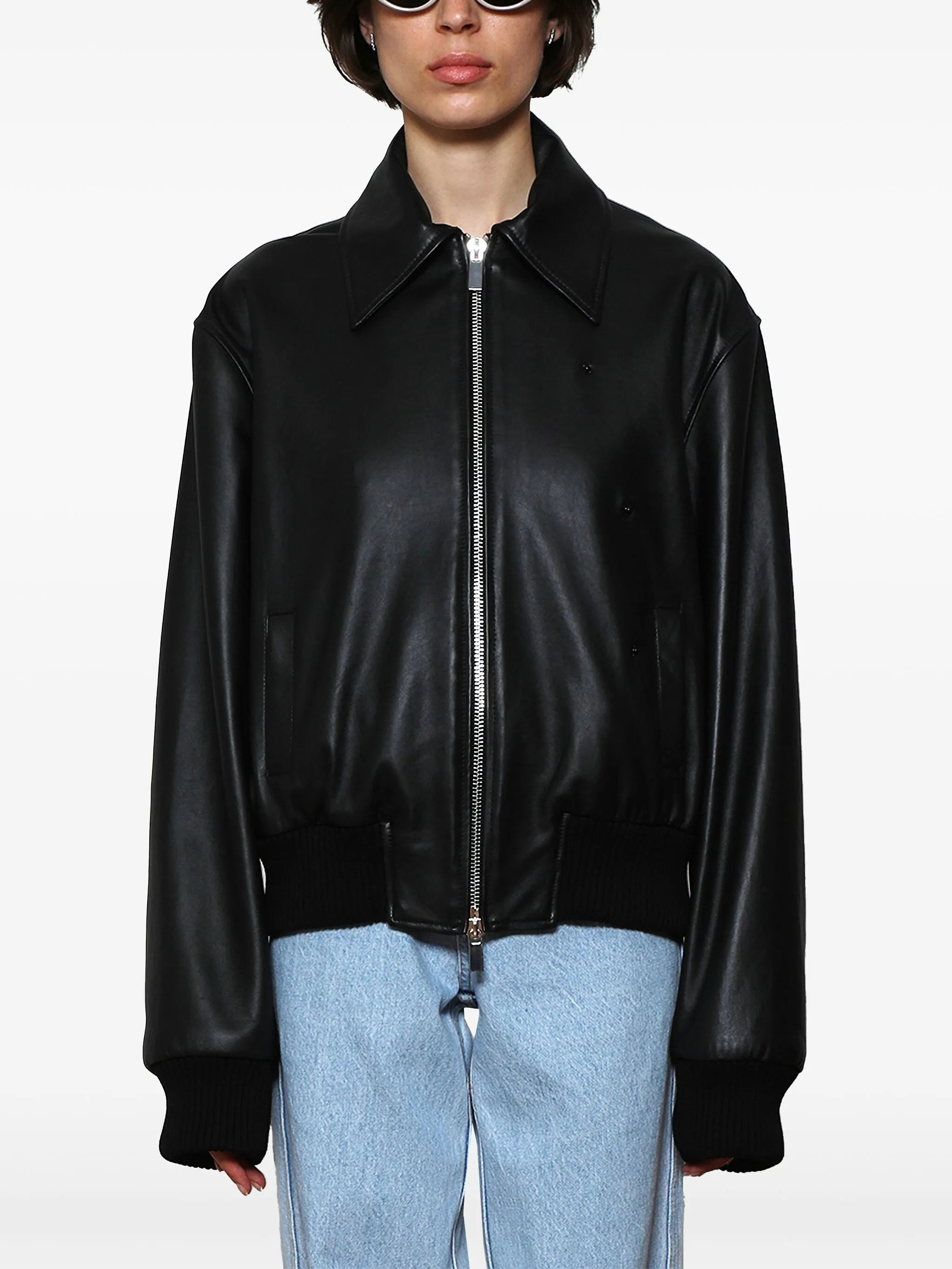 Christopher Esber Leather Bomber Jacket - 4