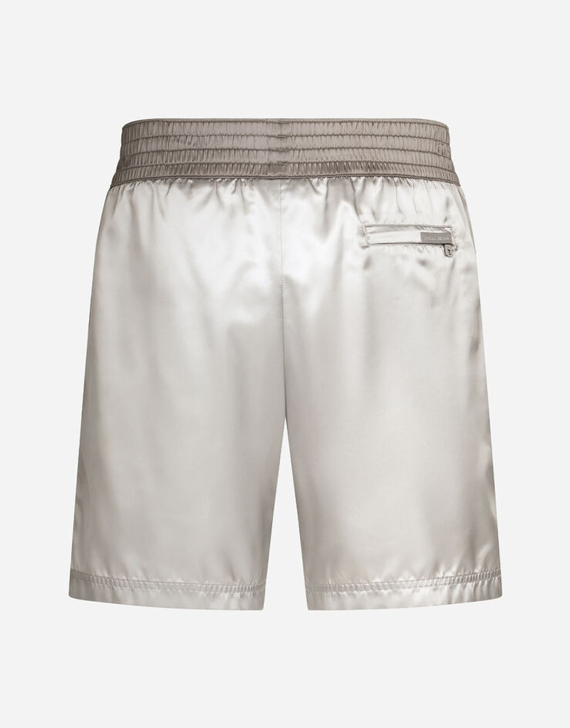 Dolce & Gabbana Mid-length swim trunks with bands and logo tag outlook